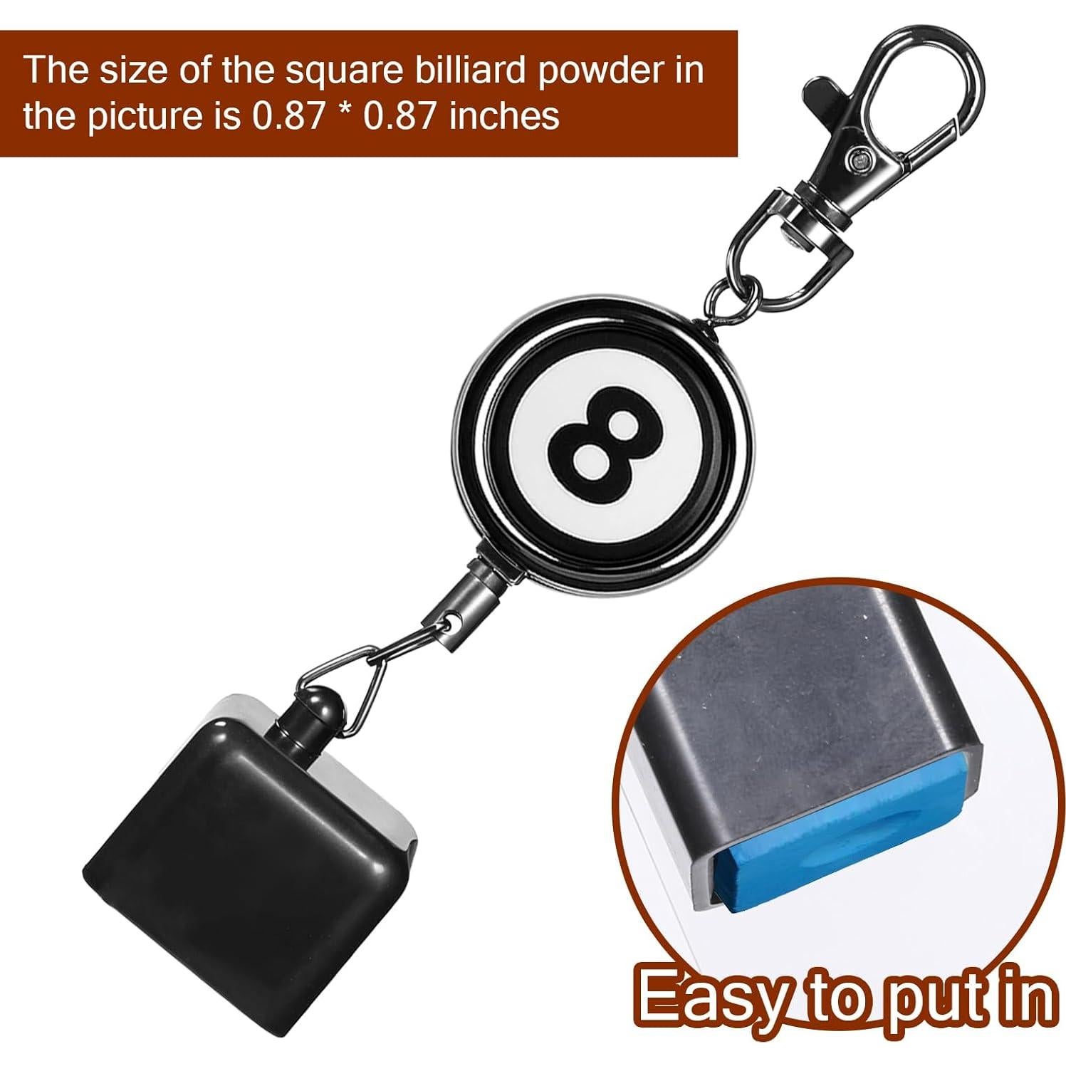 Soporte de Tiza de Billar Retráctil SynHHergyx 12-56cm Negro