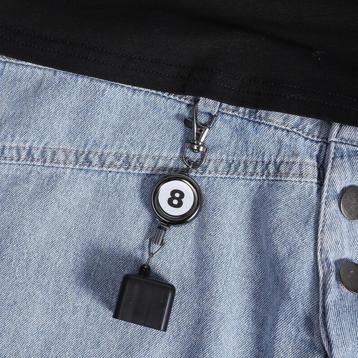 Soporte de Tiza de Billar Retráctil SynHHergyx 12-56cm Negro