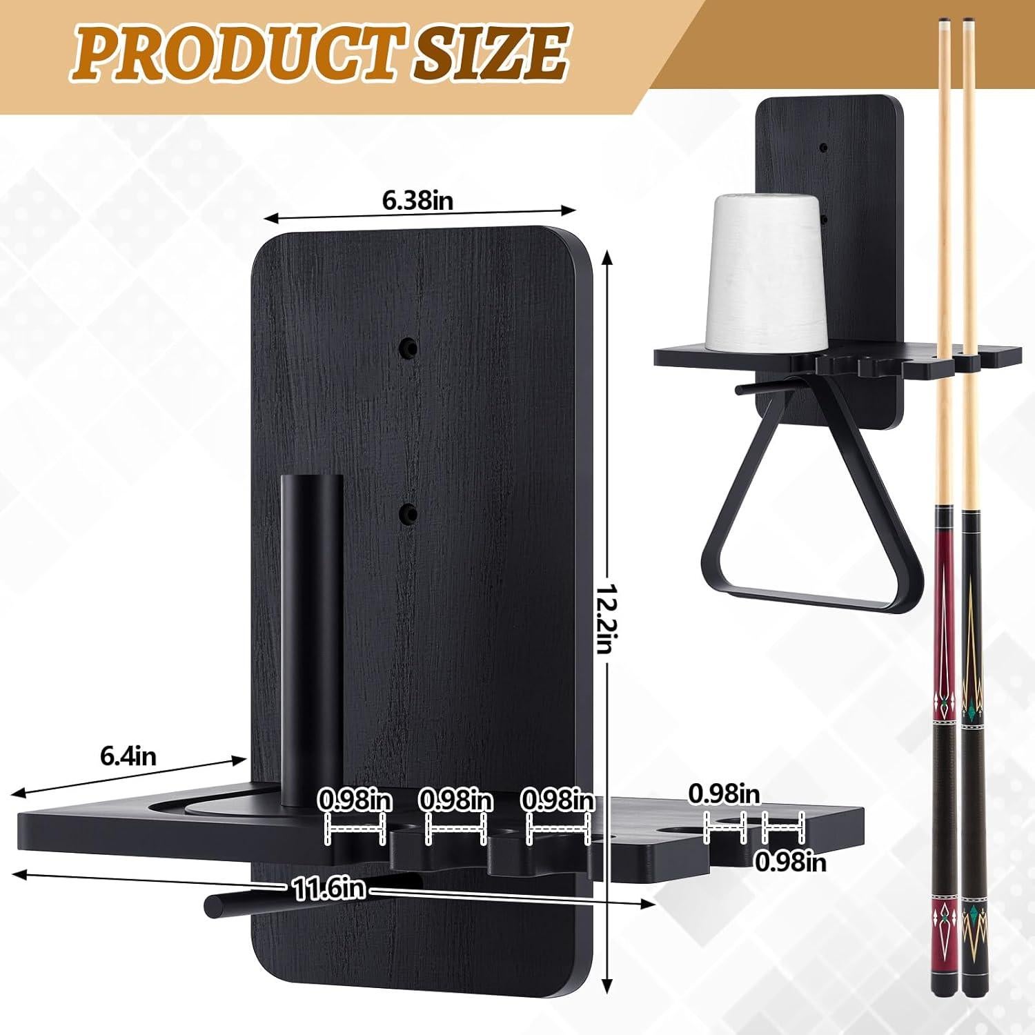 Soporte de Tiza de Madera Geelin HOD3526 para Billar 5 Ranuras