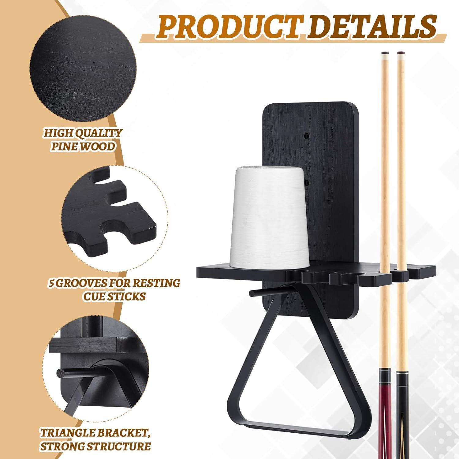 Soporte de Tiza de Madera Geelin HOD3526 para Billar 5 Ranuras