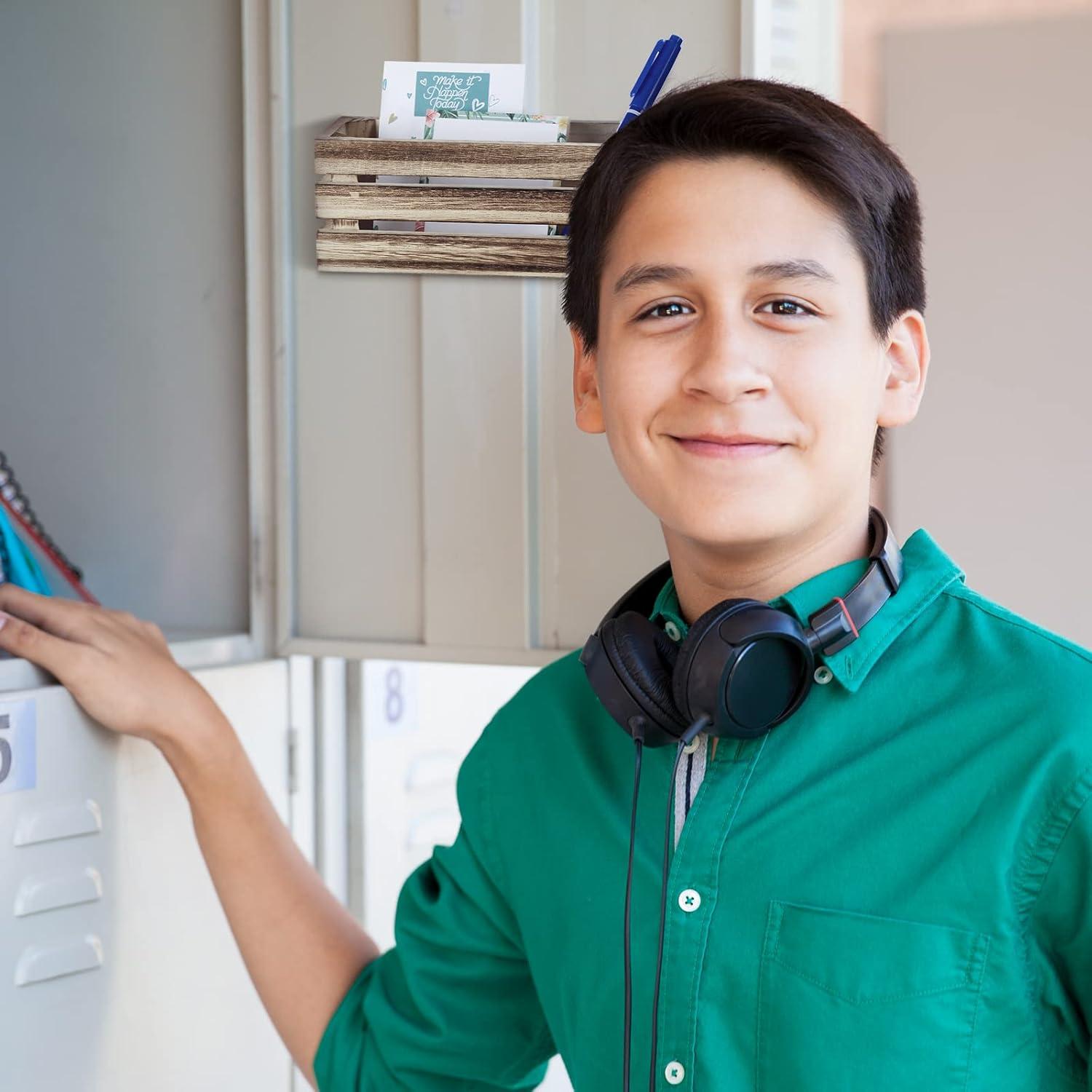 Soporte Magnético para Marcadores Tatuo - 4 Piezas Madera Quemada