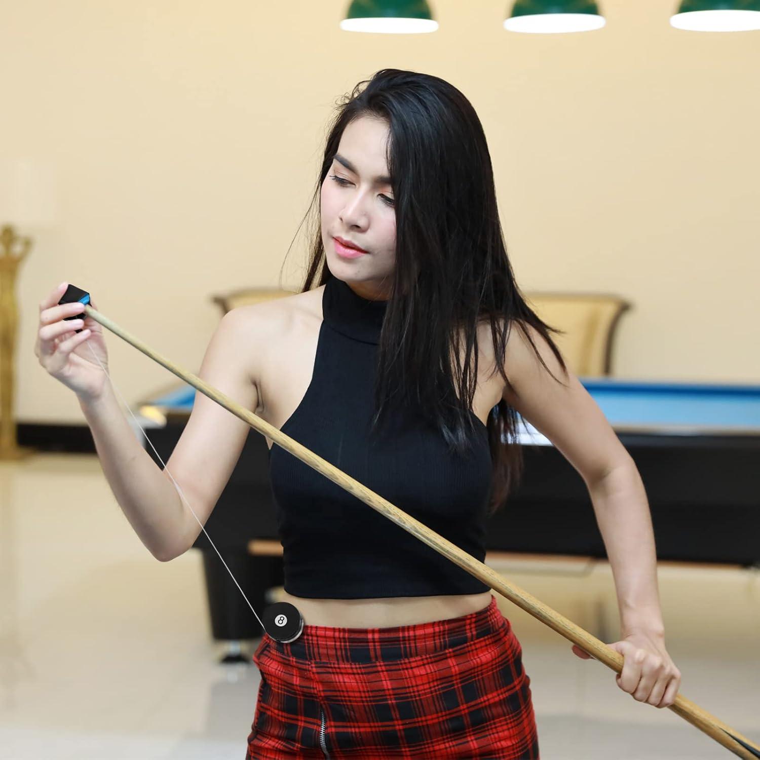 Set de Soporte y Tizas para Taco de Billar Wettarn - 2 Soportes y 8 Tizas