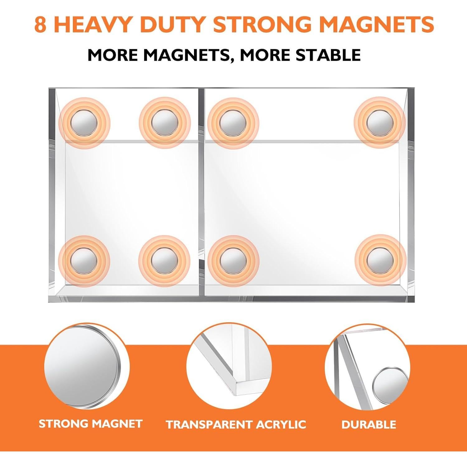 Soporte Magnético Acrílico Ameceres para Lápices y Marcadores