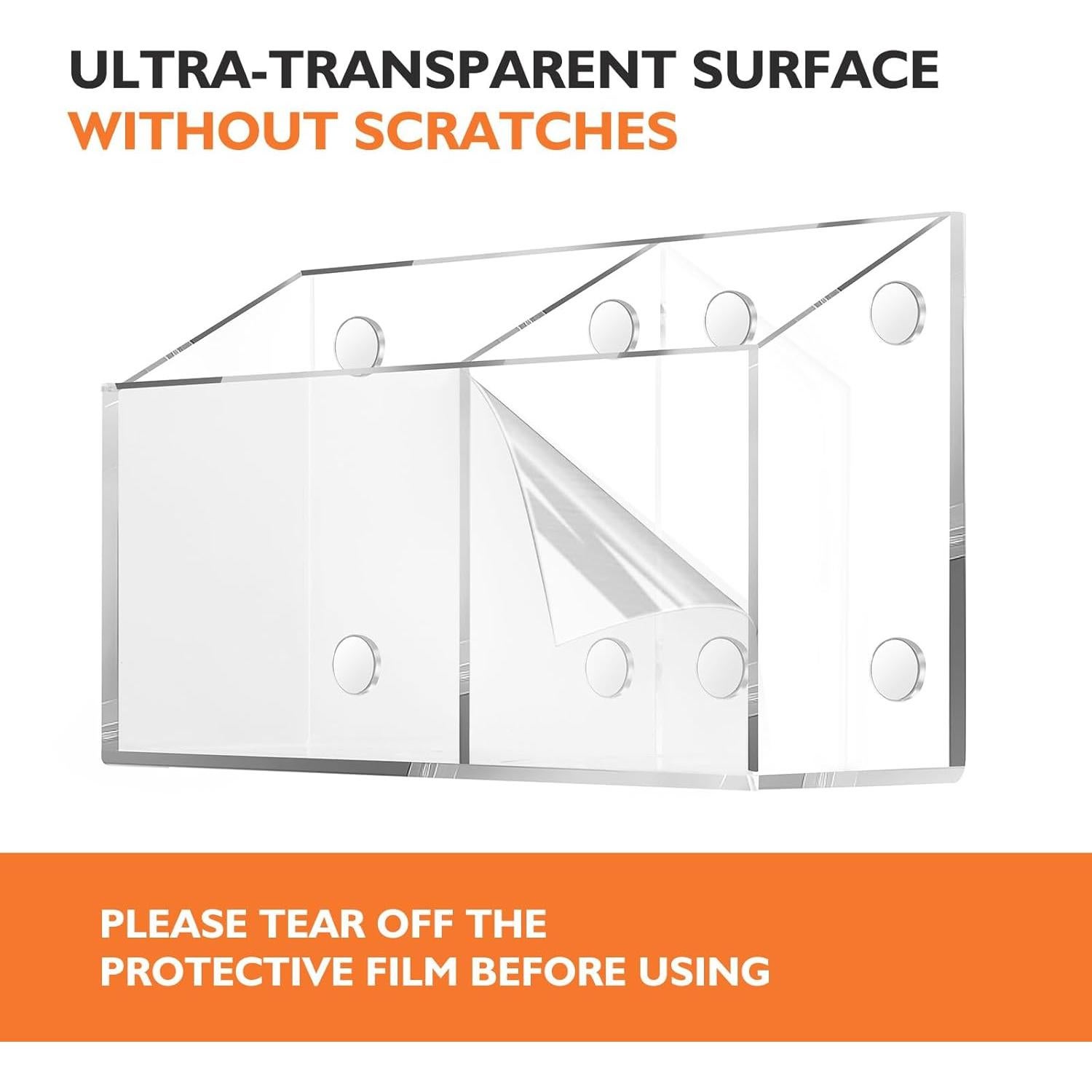 Soporte Magnético Acrílico Ameceres para Lápices y Marcadores