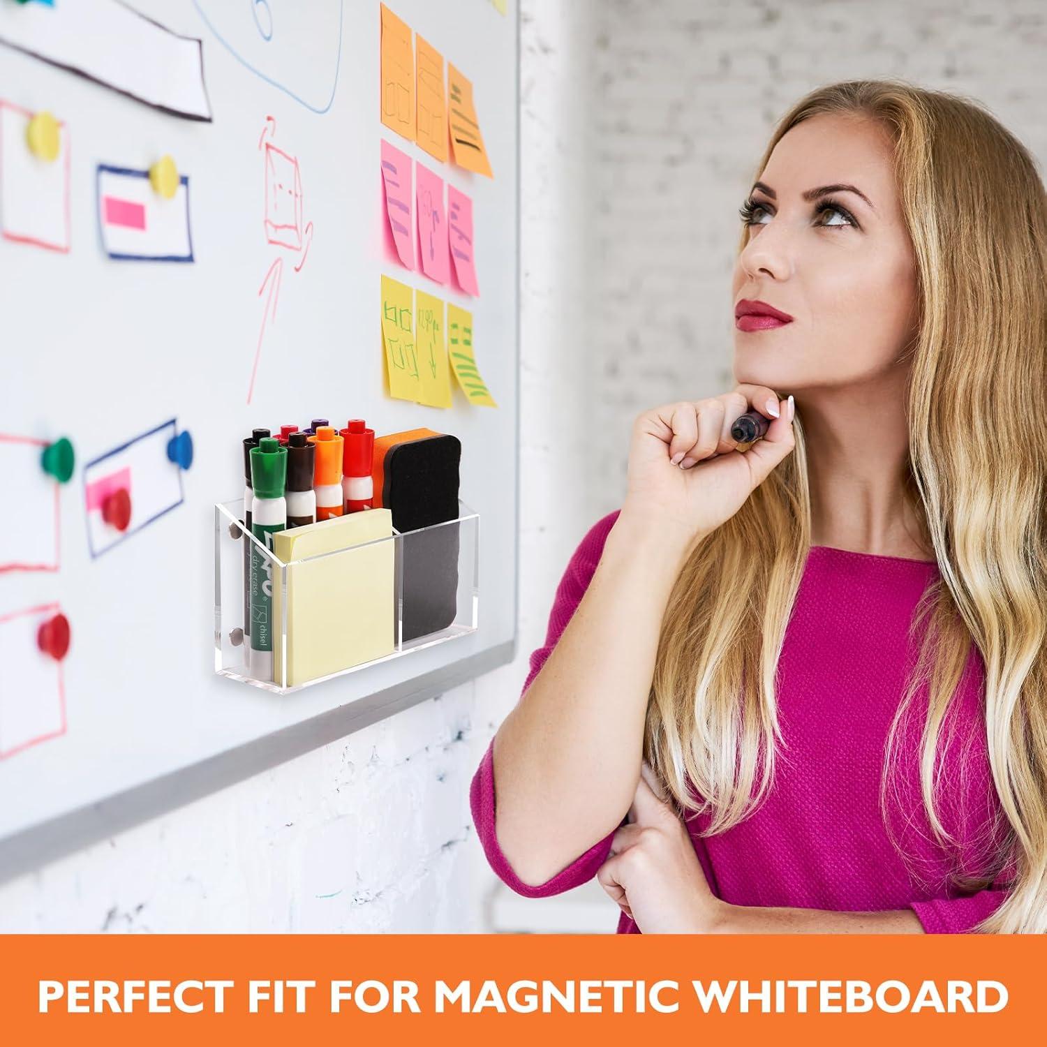 Soporte Magnético Acrílico Ameceres para Lápices y Marcadores