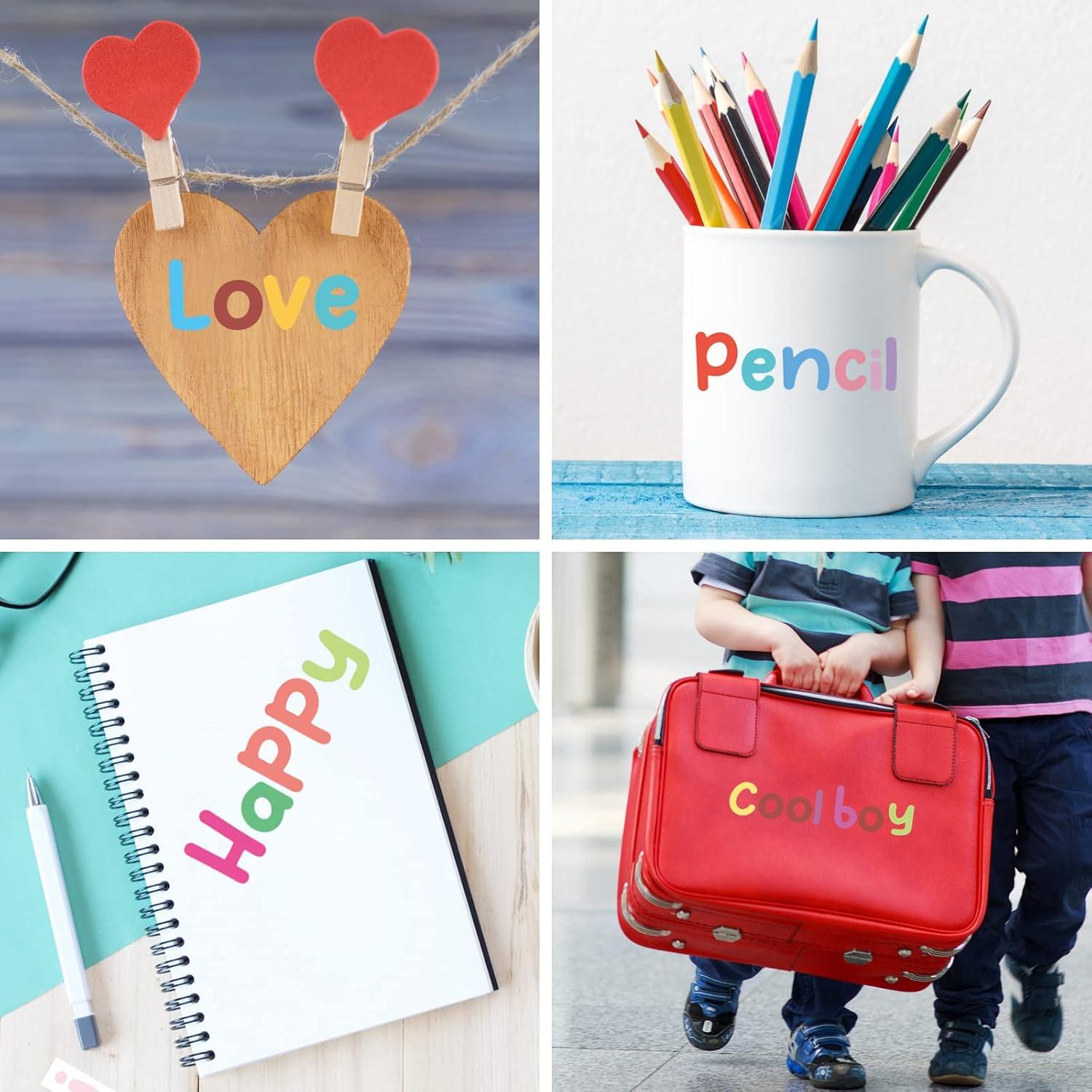 Calcomanías de Letras y Números Dizdkizd - 800 Piezas 2.54 cm