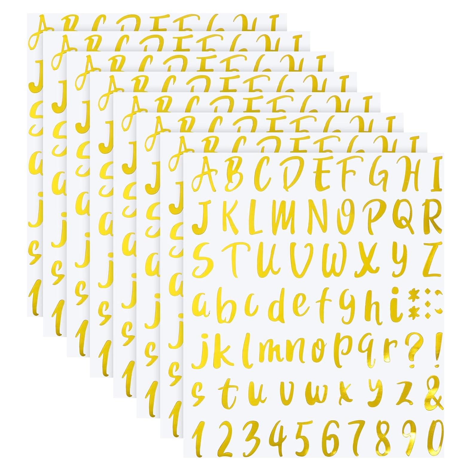 Calcomanías de Vinilo Autoadhesivas Outus 576 Piezas Oro 2.54 cm