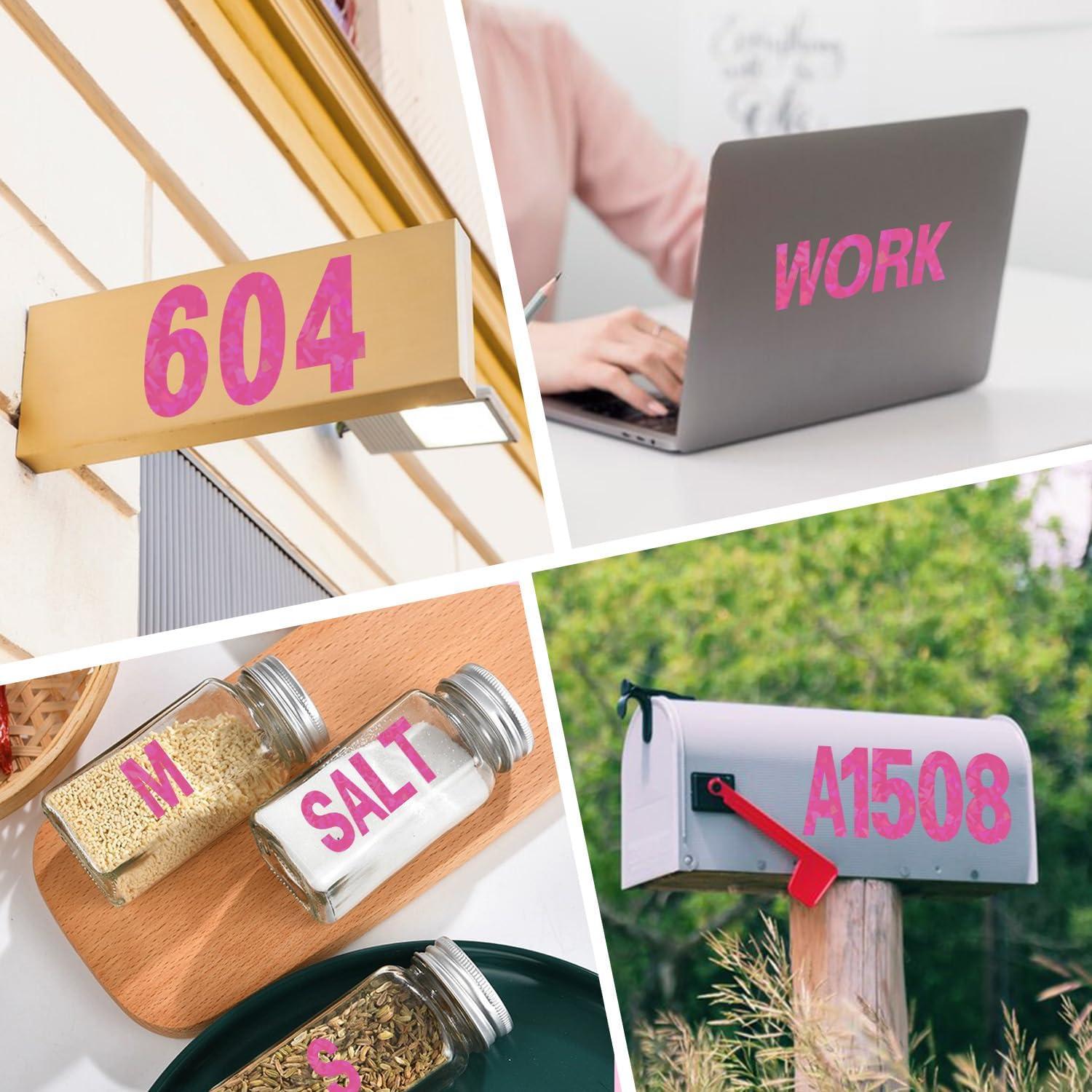 Calcomanías de Letras Starboling 5 cm Rojo Rosa 8 Hojas