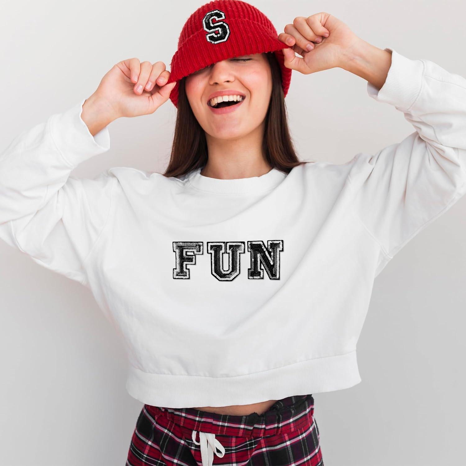 35 Pcs Parches de Letras de Lentejuelas Gleihow 6 cm