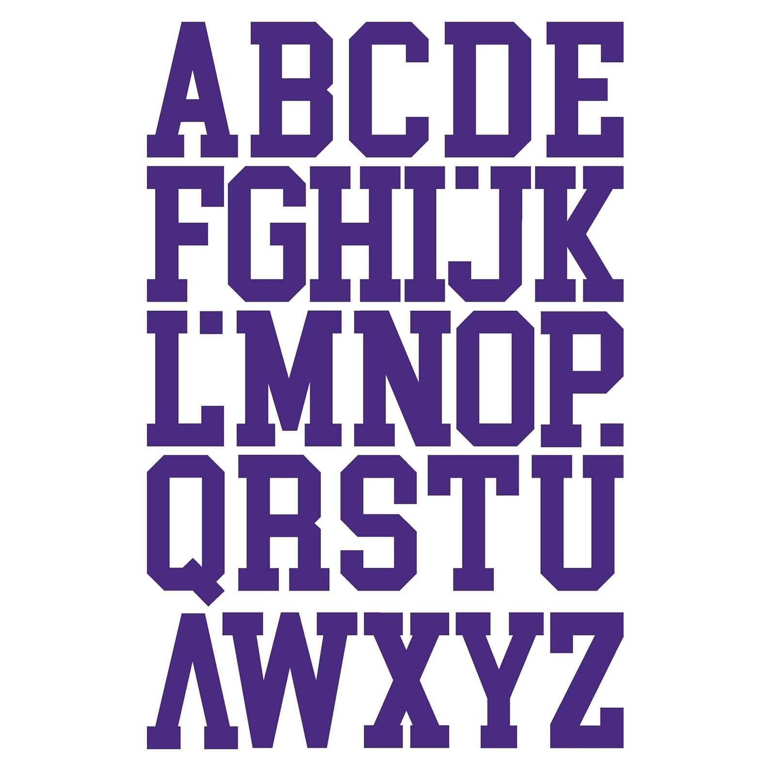 Letras de Plancha Moradas Iron 'Em 2" para Tela DIY