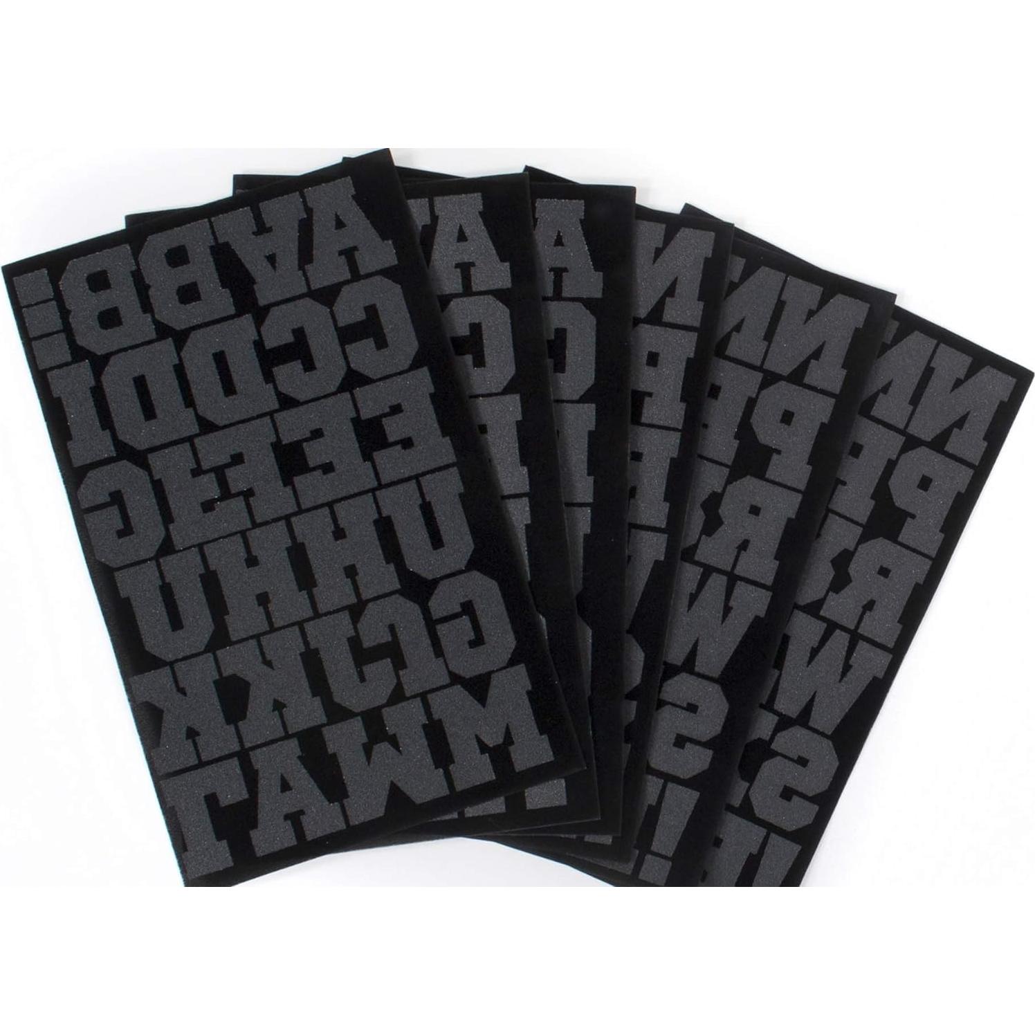 Letras de Transferencia de Calor S.E.I 3.81 cm Negro - 177 Piezas