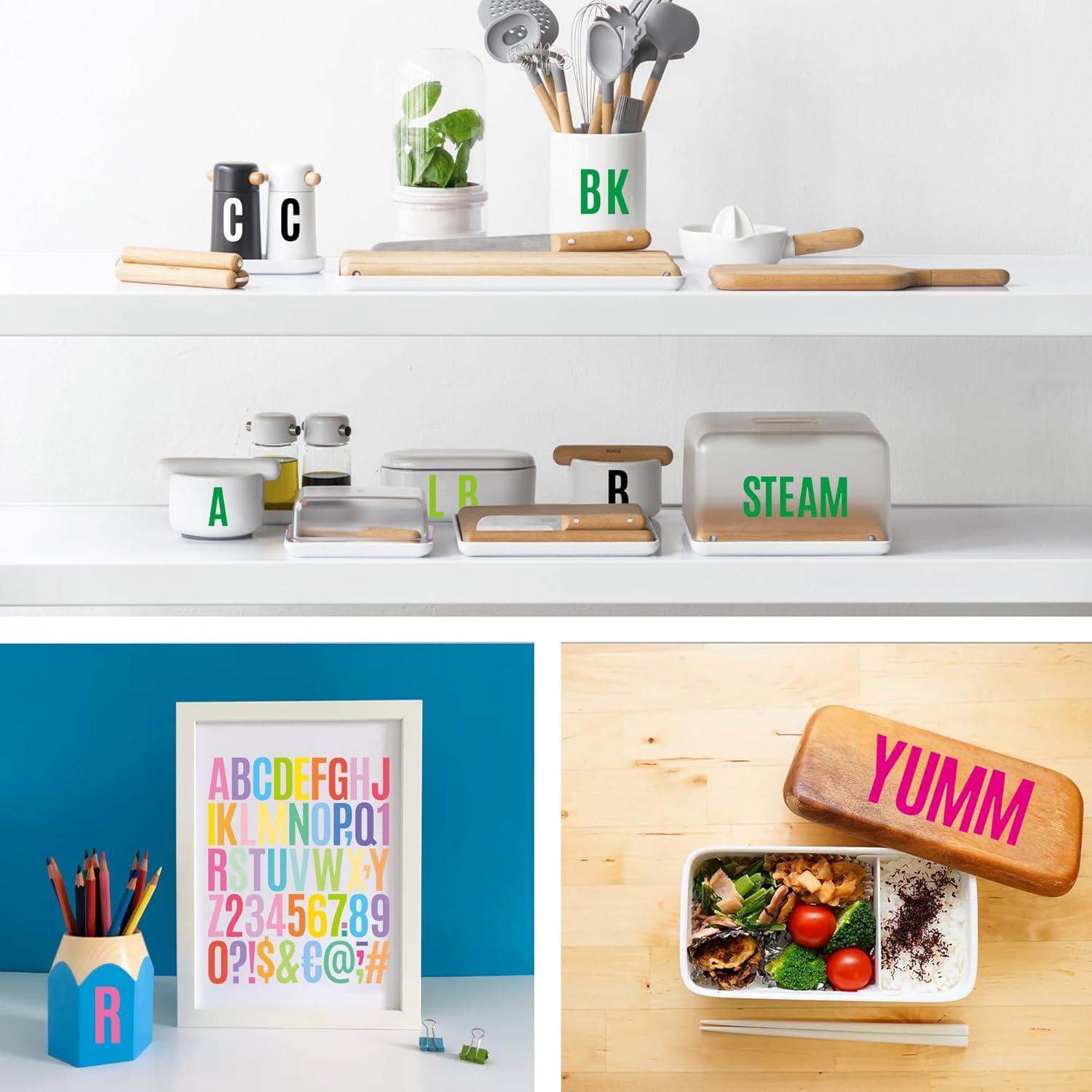 Calcomanías de Letras Metsyth 30 Hojas 1500 Piezas Multicolor