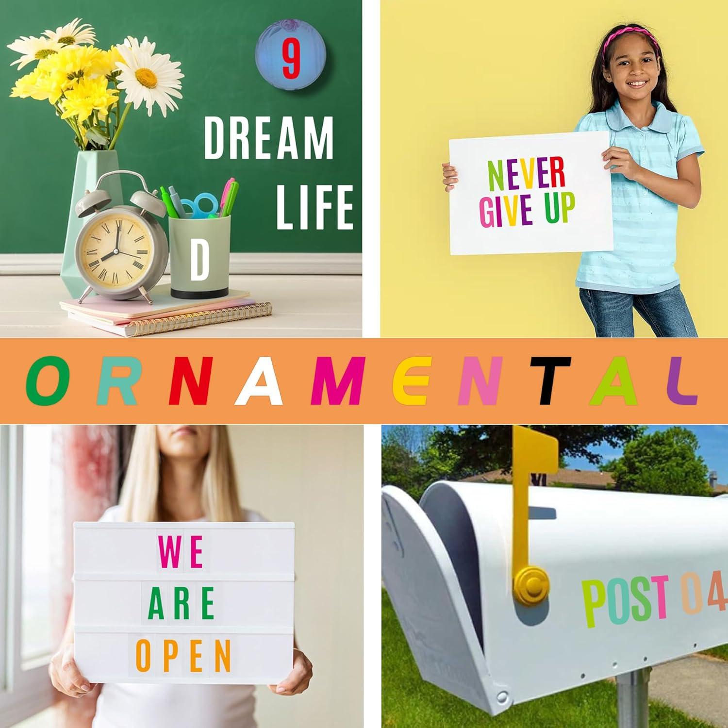 Calcomanías de Letras Metsyth 30 Hojas 1500 Piezas Multicolor