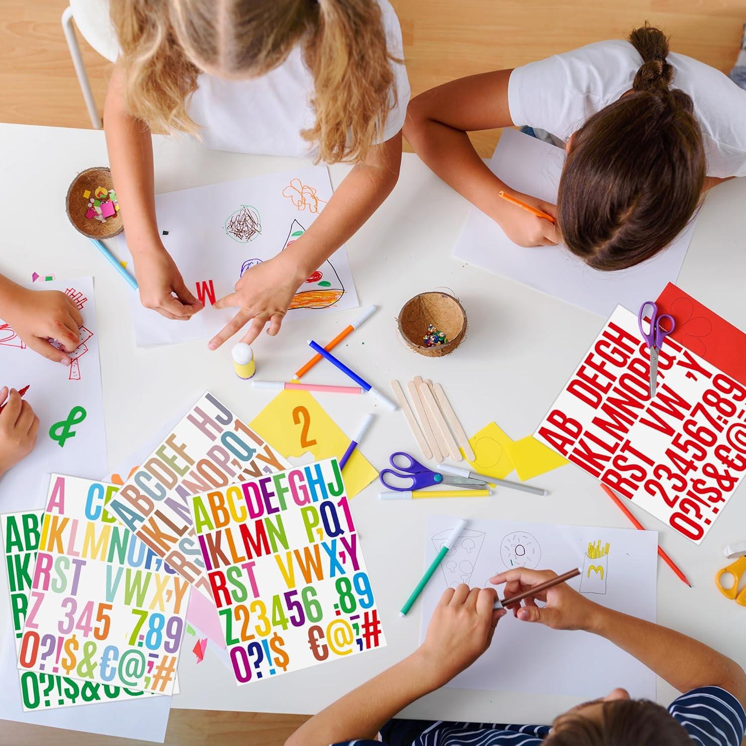 Calcomanías de Letras Metsyth 30 Hojas 1500 Piezas Multicolor