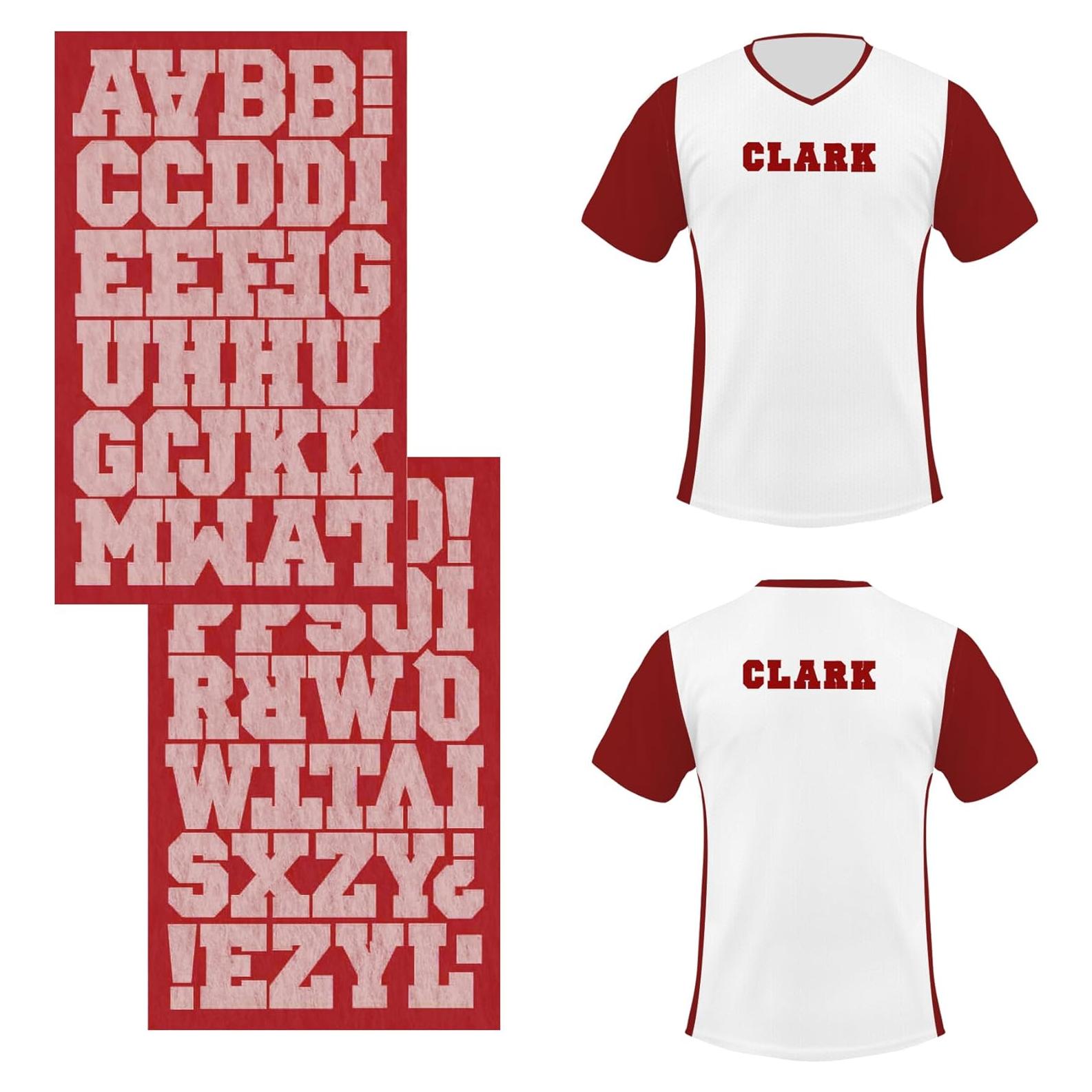 Letras Termoadhesivas S.E.I 3.81 cm Flock Deportivo Rojo - 2 Hojas