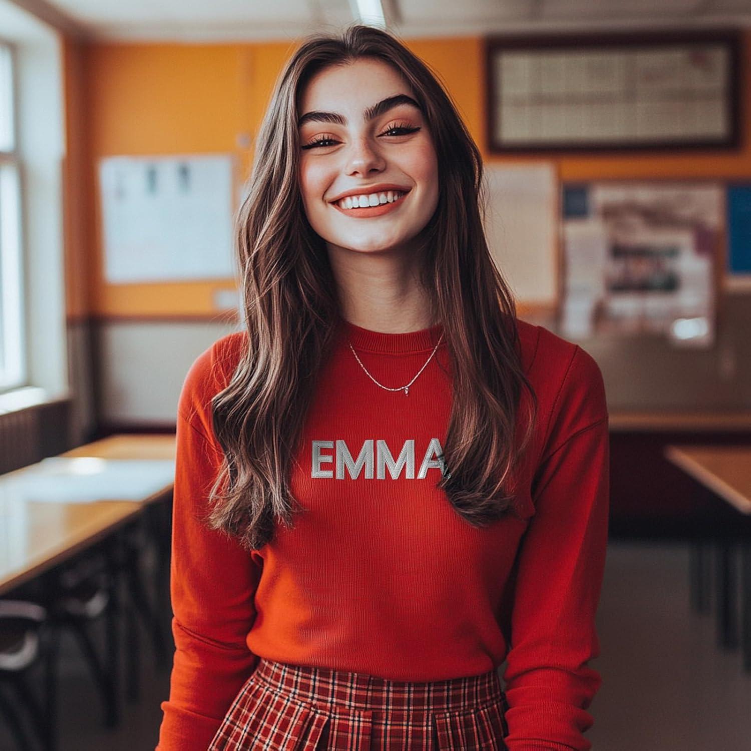 Parches Bordados de Letras GUYI 104 Piezas 3.81 cm Blanco