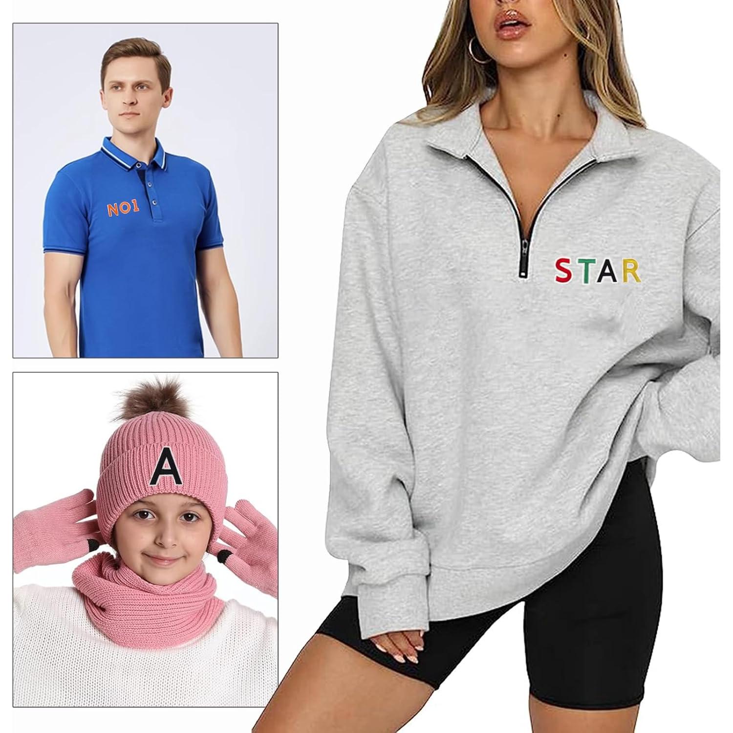 Parche de Letras y Números Bordados SIBORUI 72 Piezas Rosa