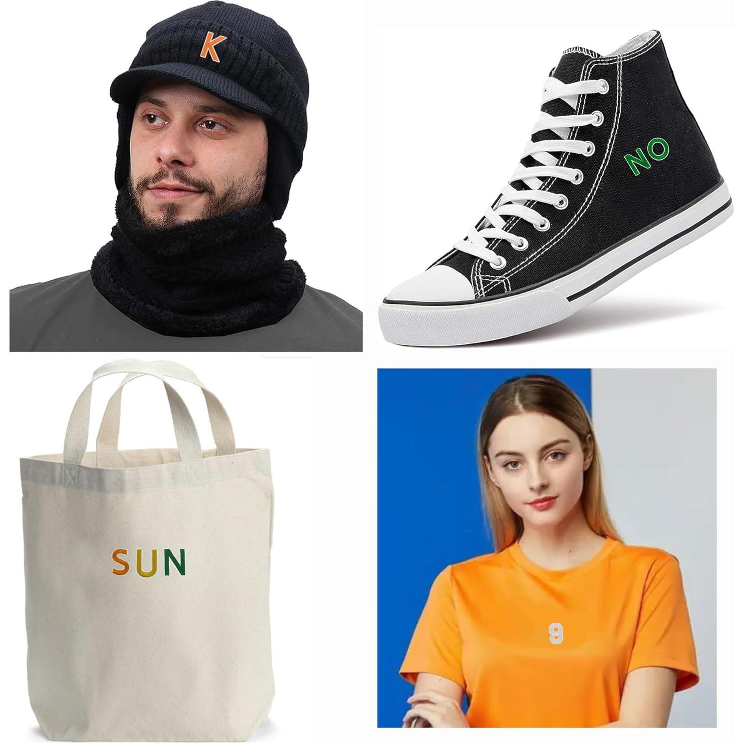 Parche de Letras y Números Bordados SIBORUI 72 Piezas Rosa