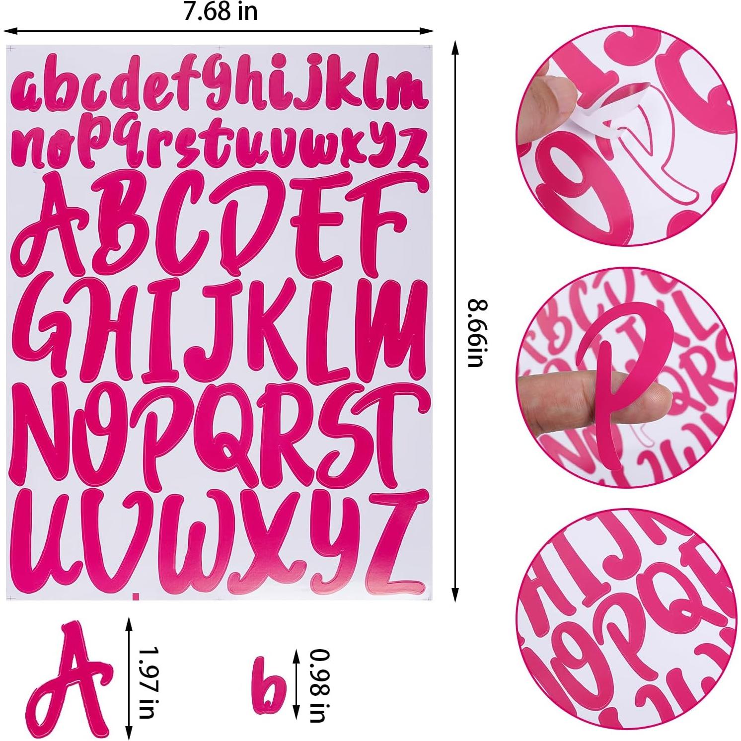 Calcomanías de Letras Autoadhesivas Ishua - 12 Hojas Multicolor