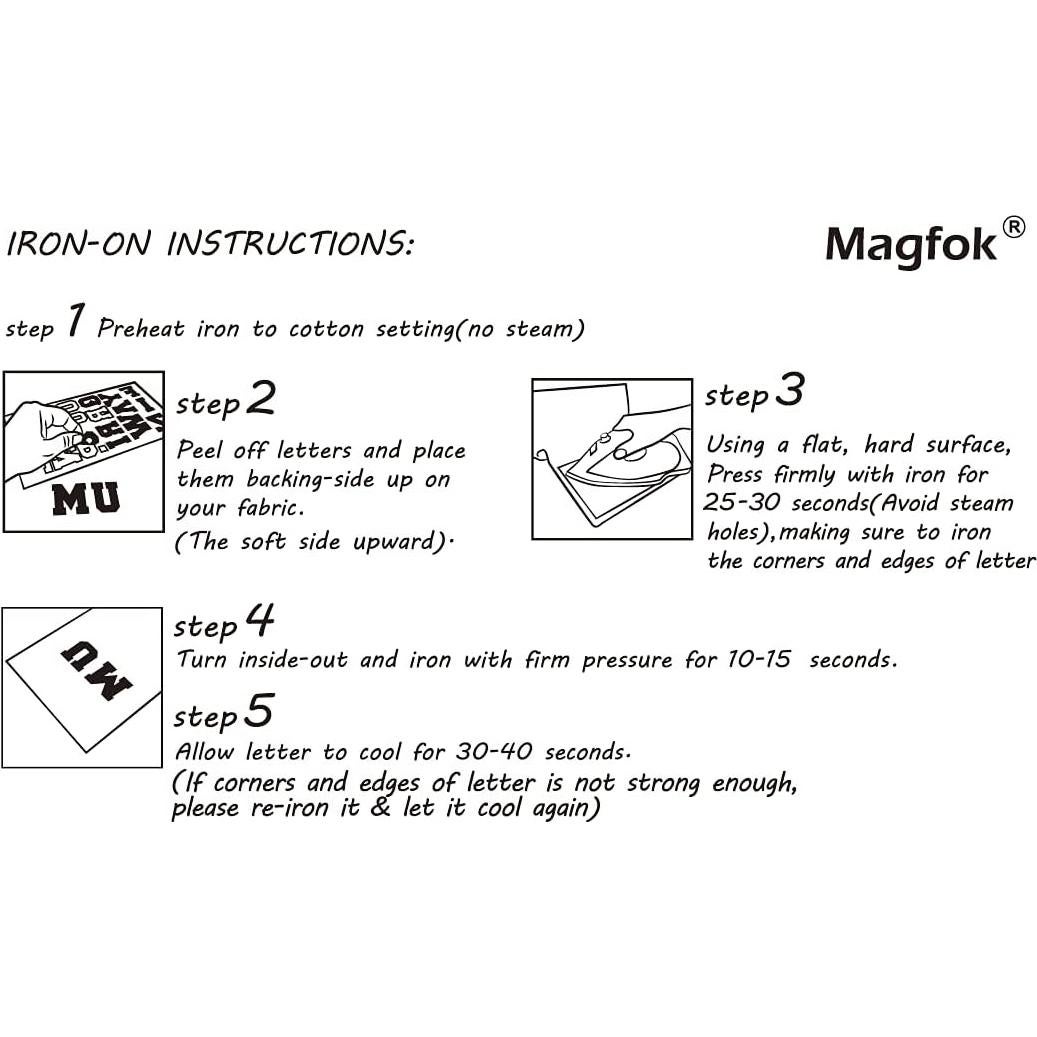 Números de Planchar Magfok Blancos 3" (7.62 cm) - 48 Piezas