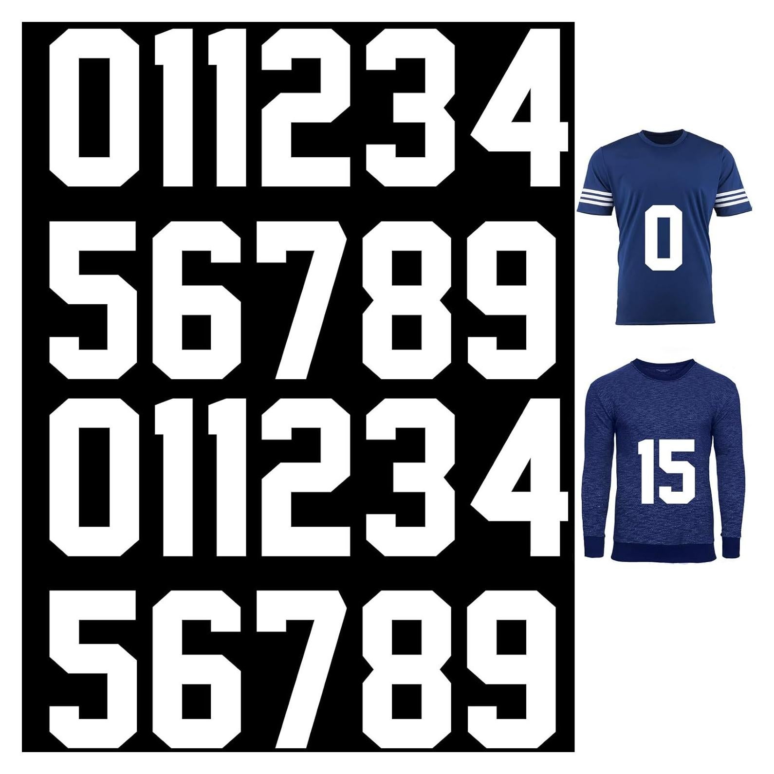 Zonon 22 Piezas Números de Hierro Transferibles para Camisetas