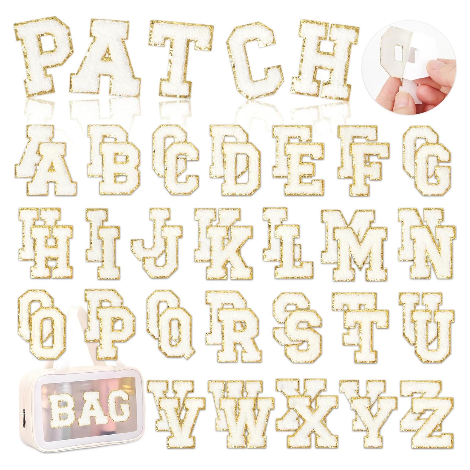 Parches Autoadhesivos de Letras Chenille KINGSOW 52PCS