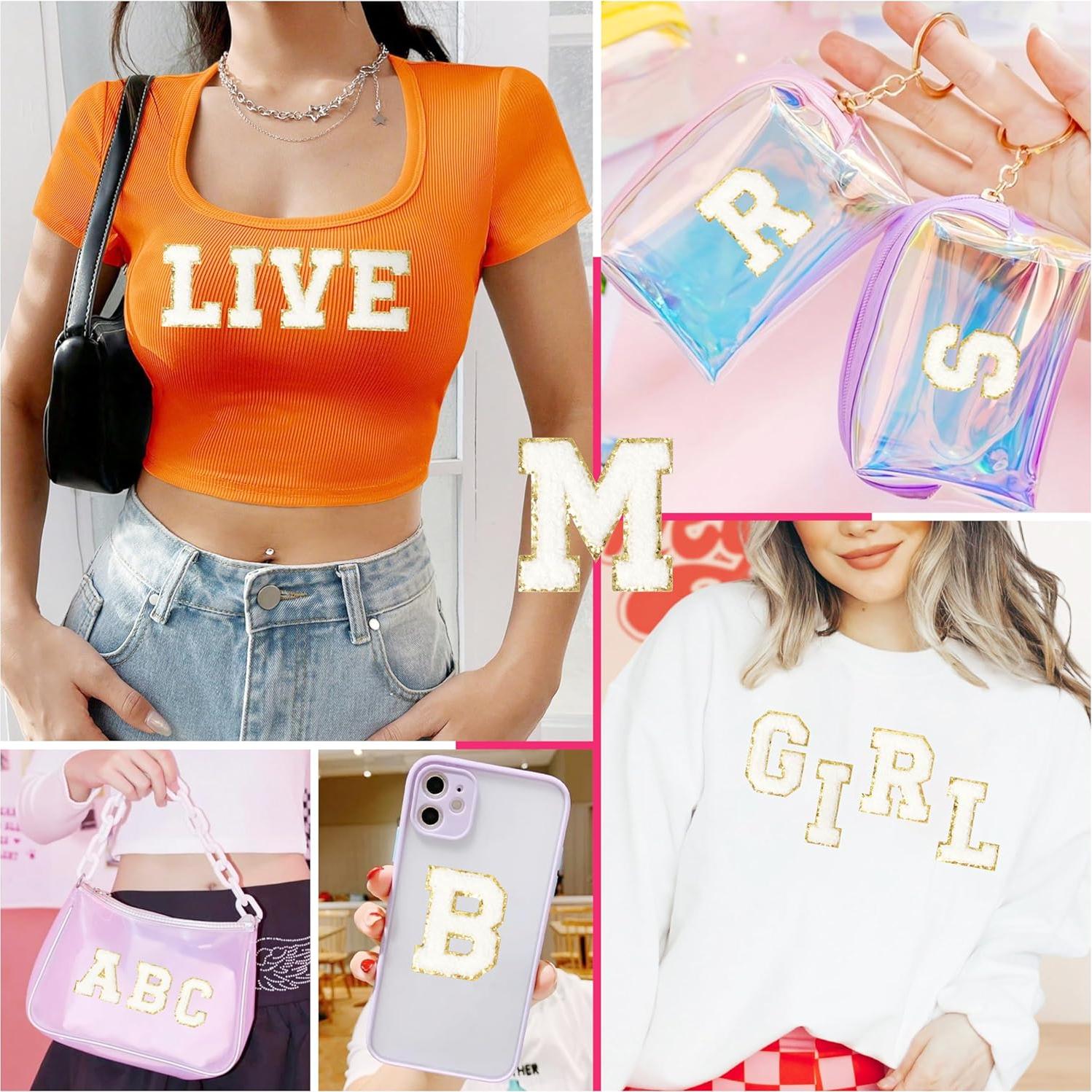 Parches Autoadhesivos de Letras Chenille KINGSOW 52PCS