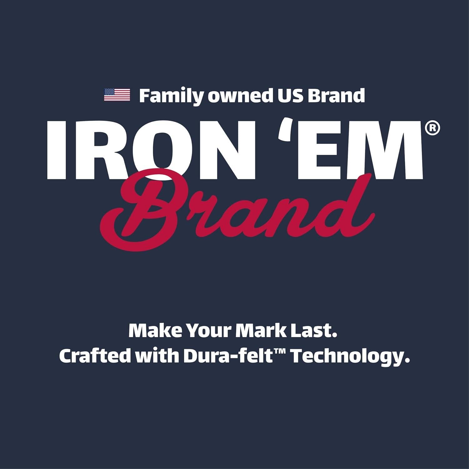 Letras de Planchar Naranja Iron 'Em 5.08 cm Dura-Felt 64 Piezas