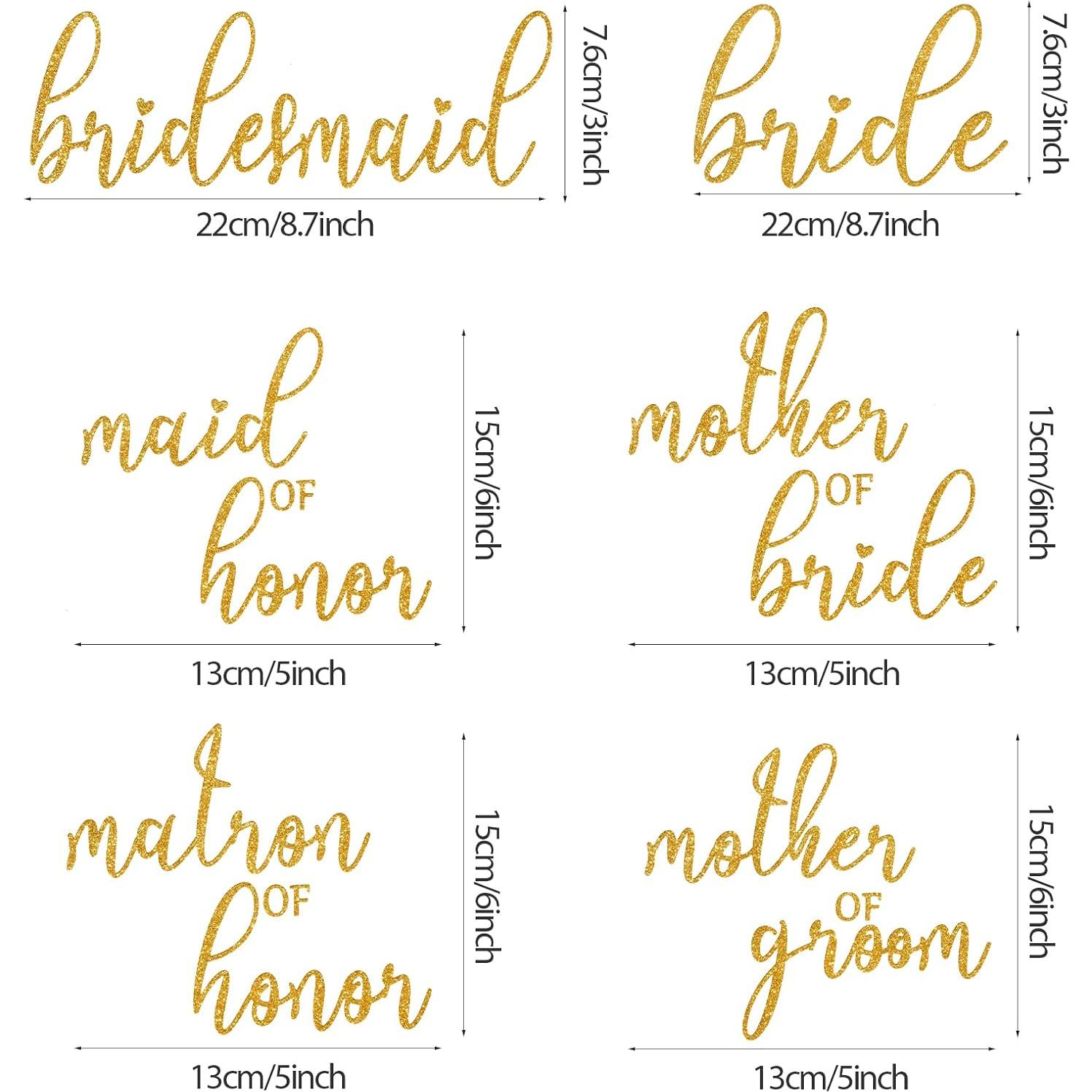 Juego de 13 Calcomanías de Vinilo Spakon para Bodas en Oro