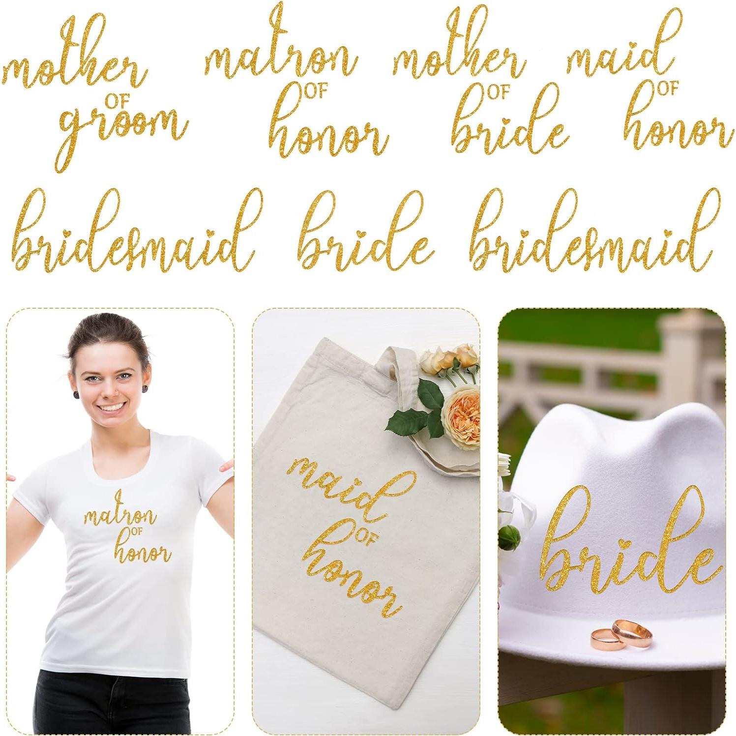 Juego de 13 Calcomanías de Vinilo Spakon para Bodas en Oro