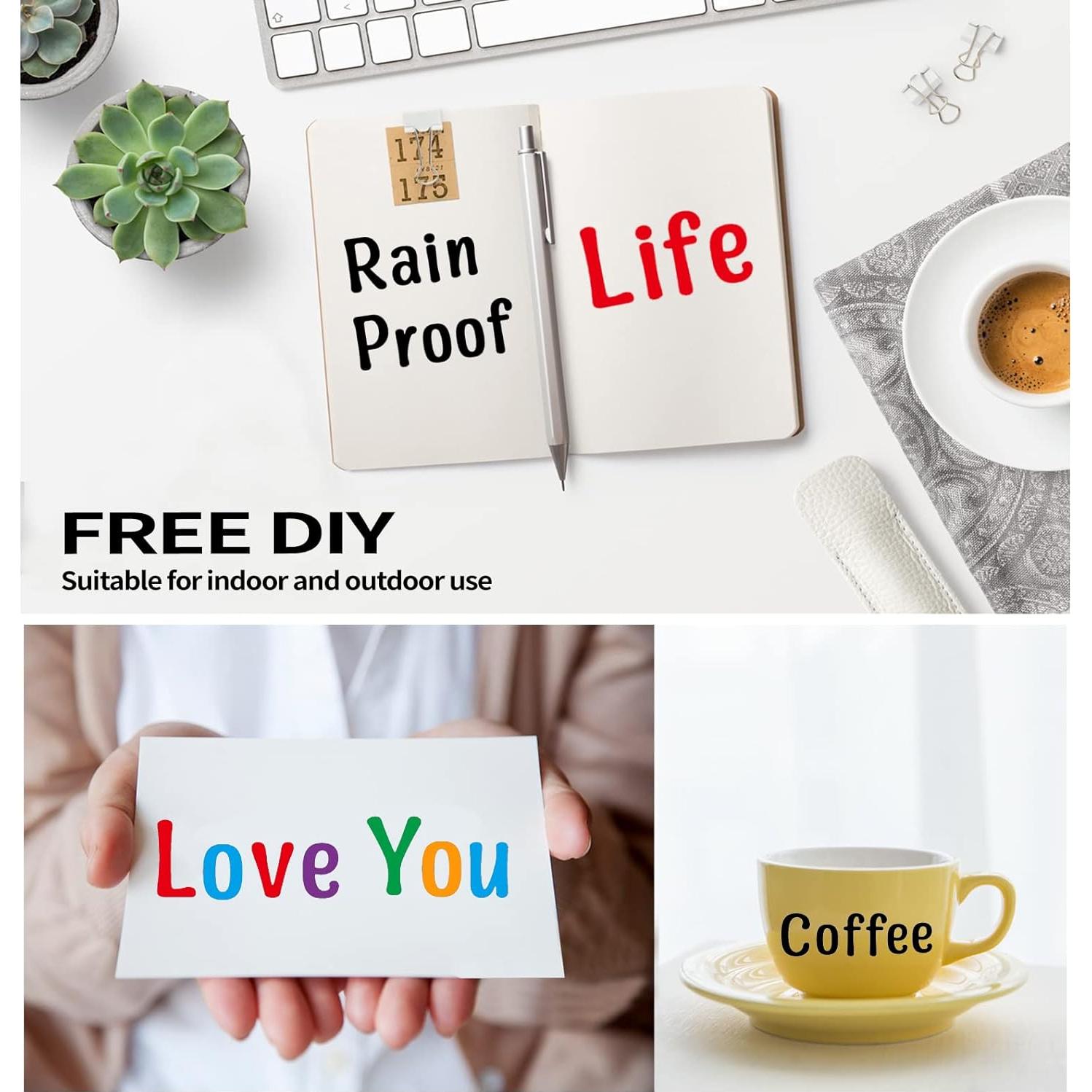 1512 Etiquetas de Alfabeto Vinilo ZJWZSLI 12 Hojas 29x21cm