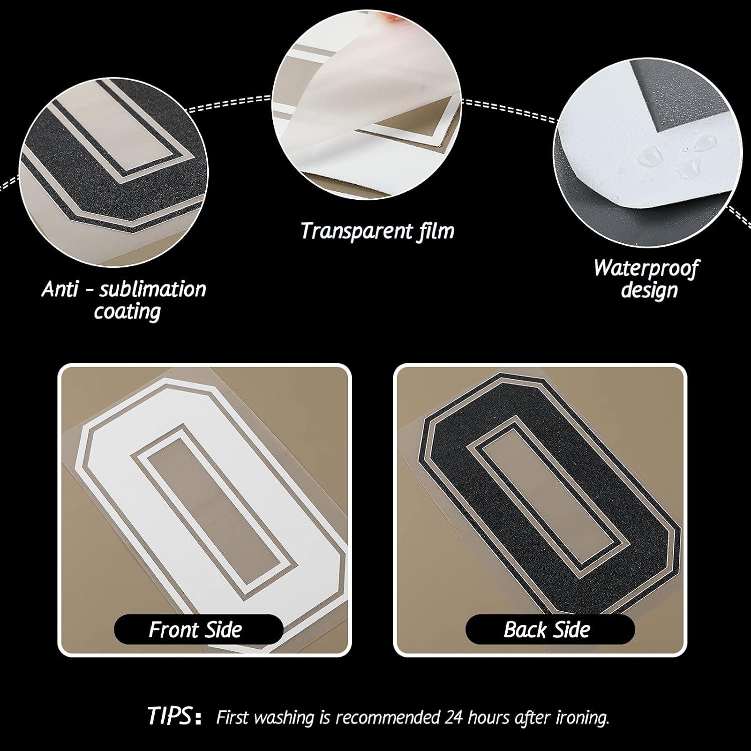 Números de Transferencia de Calor WILLBOND 24 Pcs 20 cm