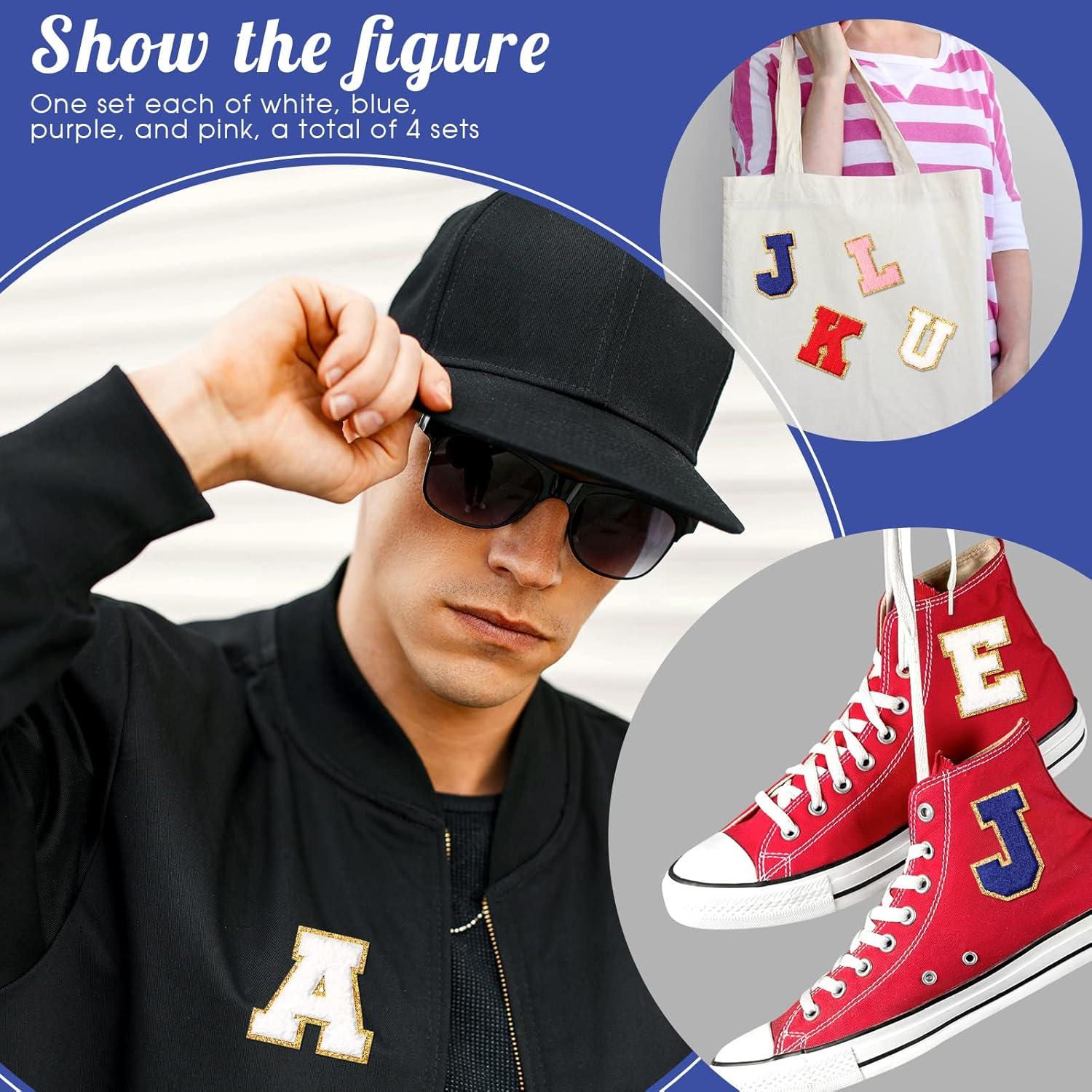 104 Parches Bordados Letras A-Z Geosar 6 cm Color Brillante