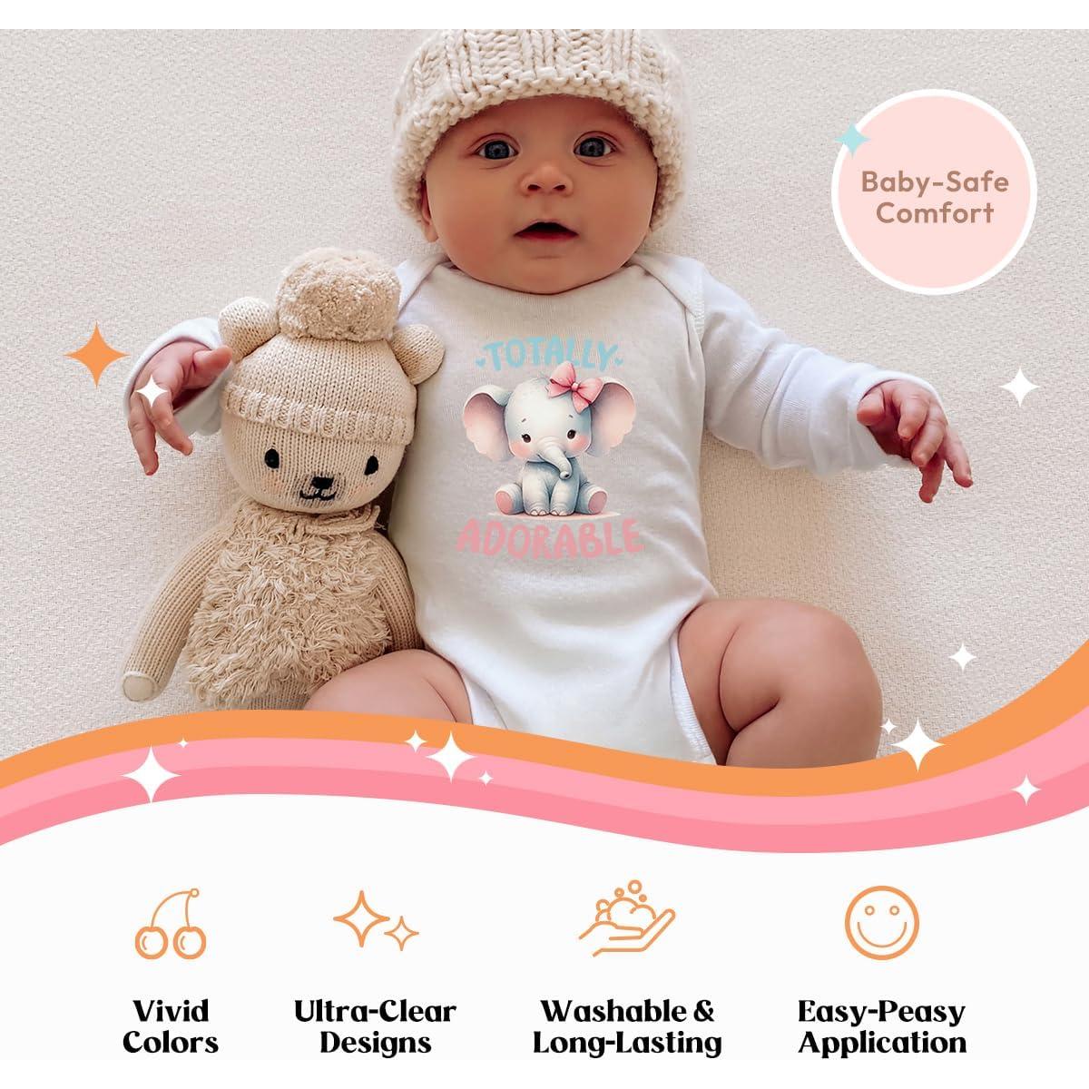 Transferencias DTF Kaciola 30 Hojas Animales Bebé 7.62-15.24 cm