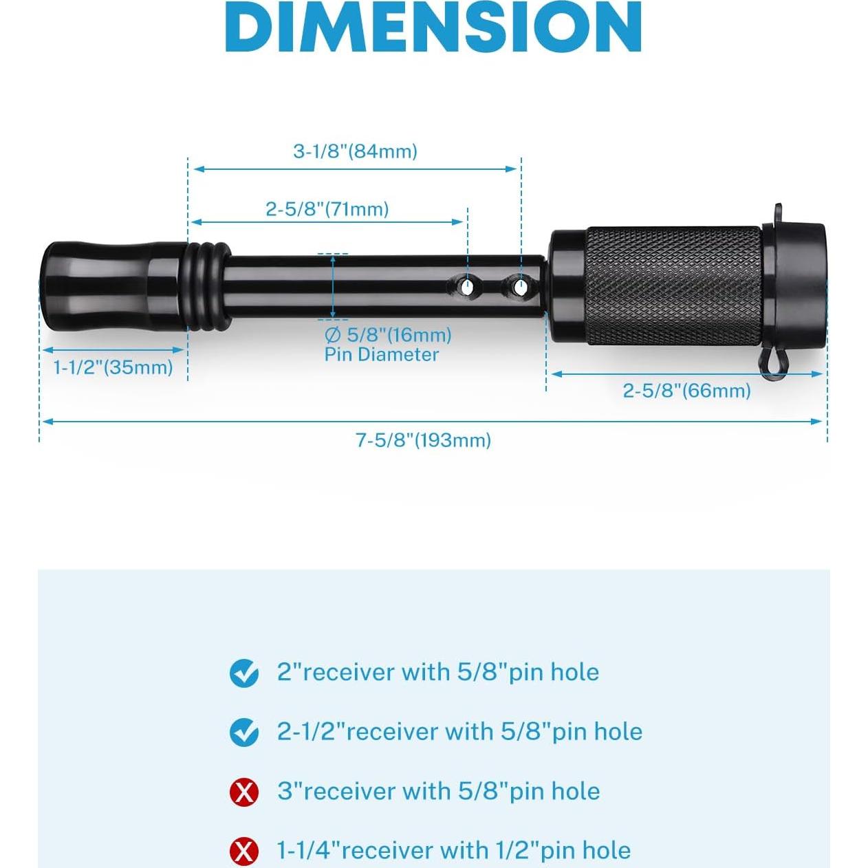 Kohree Juego de Cerraduras para Remolque 5/8" Antirrobo