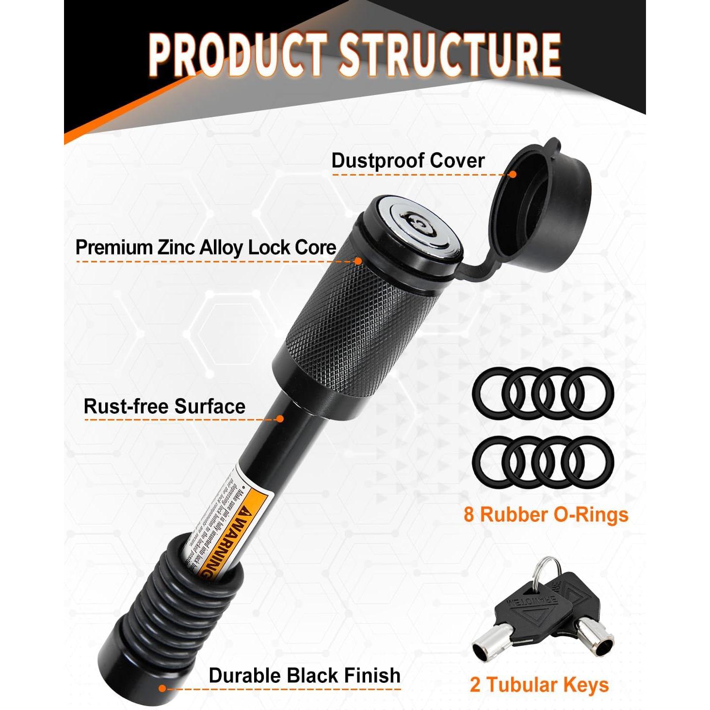 Cerradura de Enganche METOWARE 5/8" para Remolque y Camión