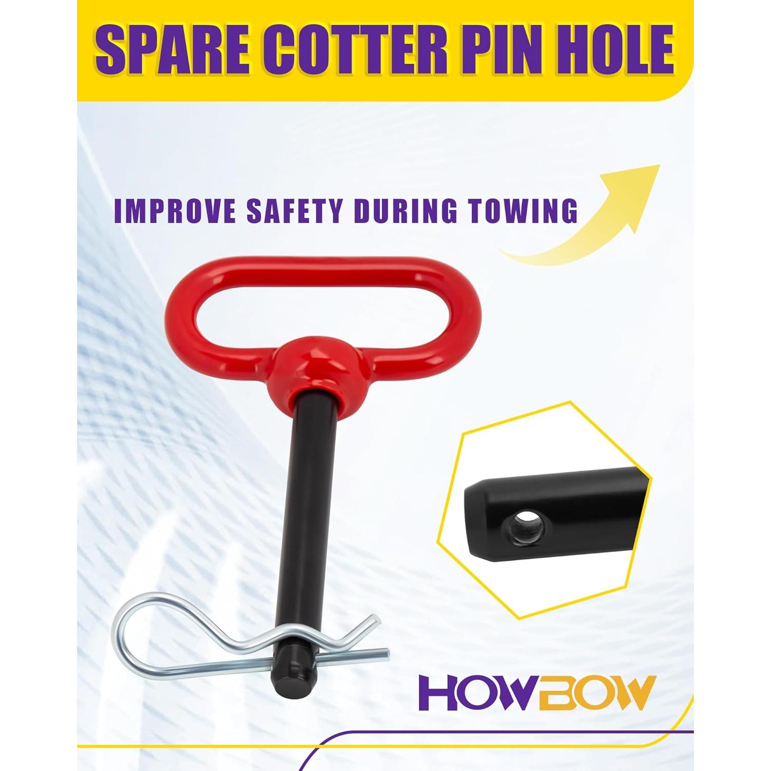 Pin de Enganche HOWBOW 1/2" con Mango Rojo 9.21 cm