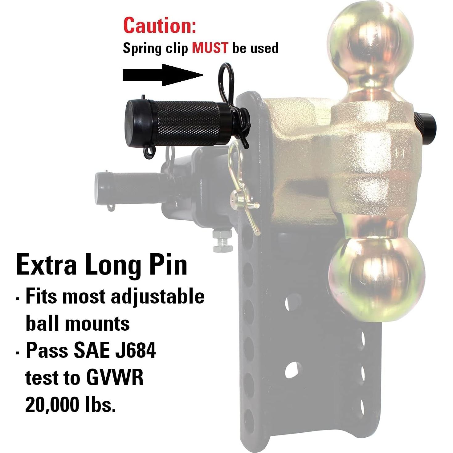 Cerradura de Enganche TowWorks 79831 5/8" (1.59 cm) Extra Largo