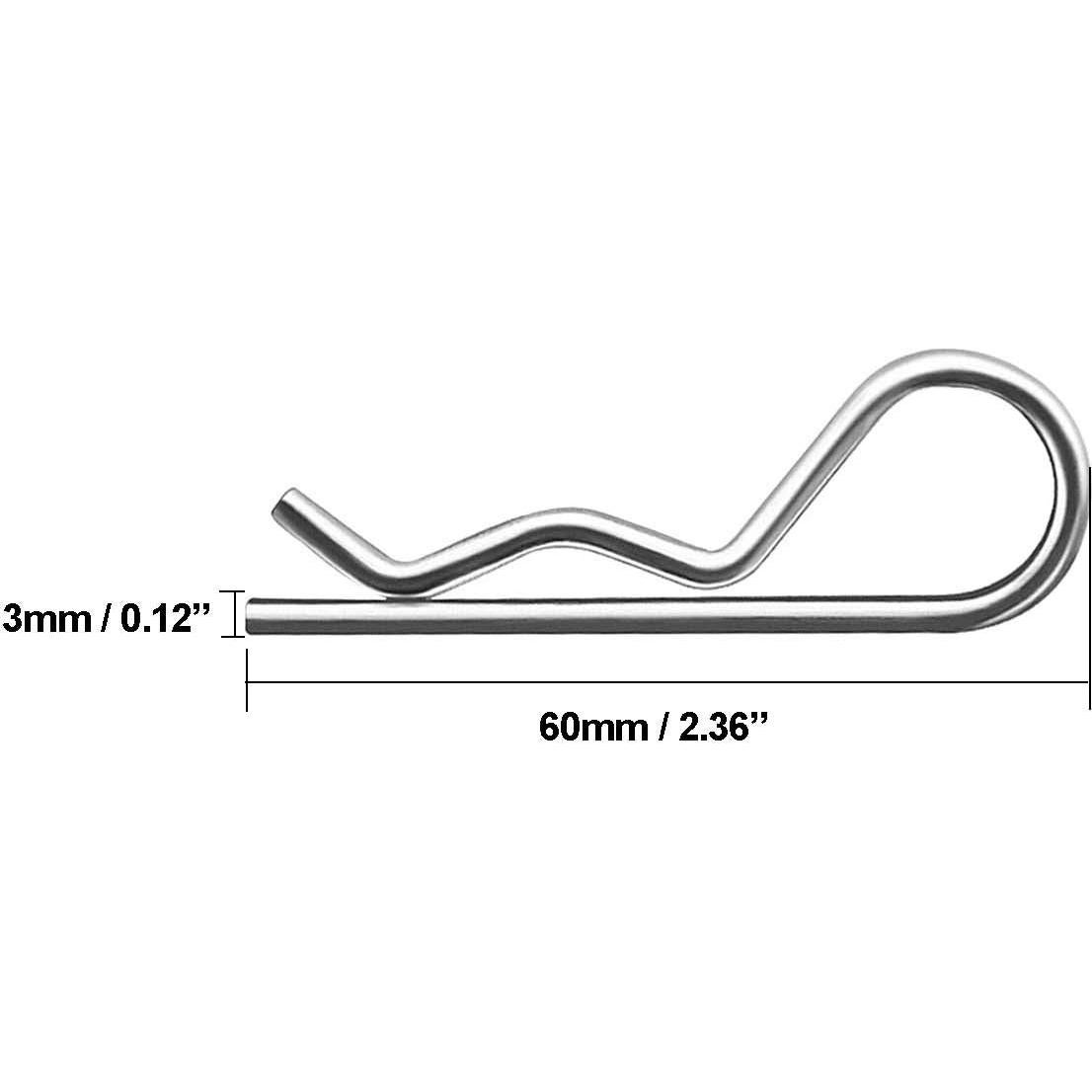 20 Pasadores de Retención Galvanizados M3 x 60mm XBDZR