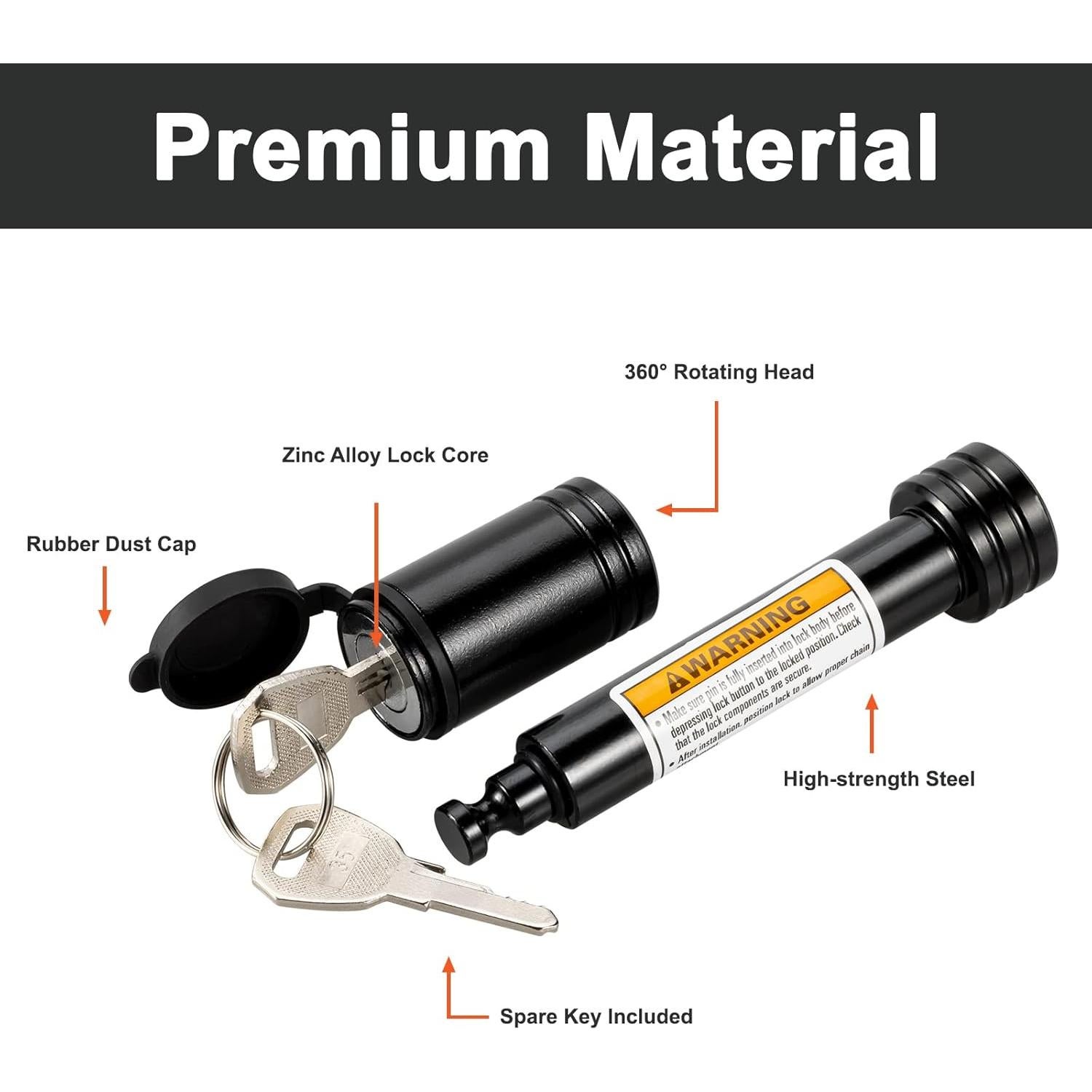 Cerradura de Pasador de Enganche TOPSHINE 5/8" (1.59 cm) Negra