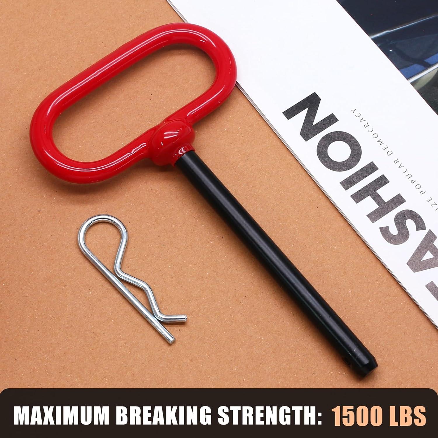 Pasador de Remolque Qjaiune 2 Pcs 3/8" x 10.16 cm Acero