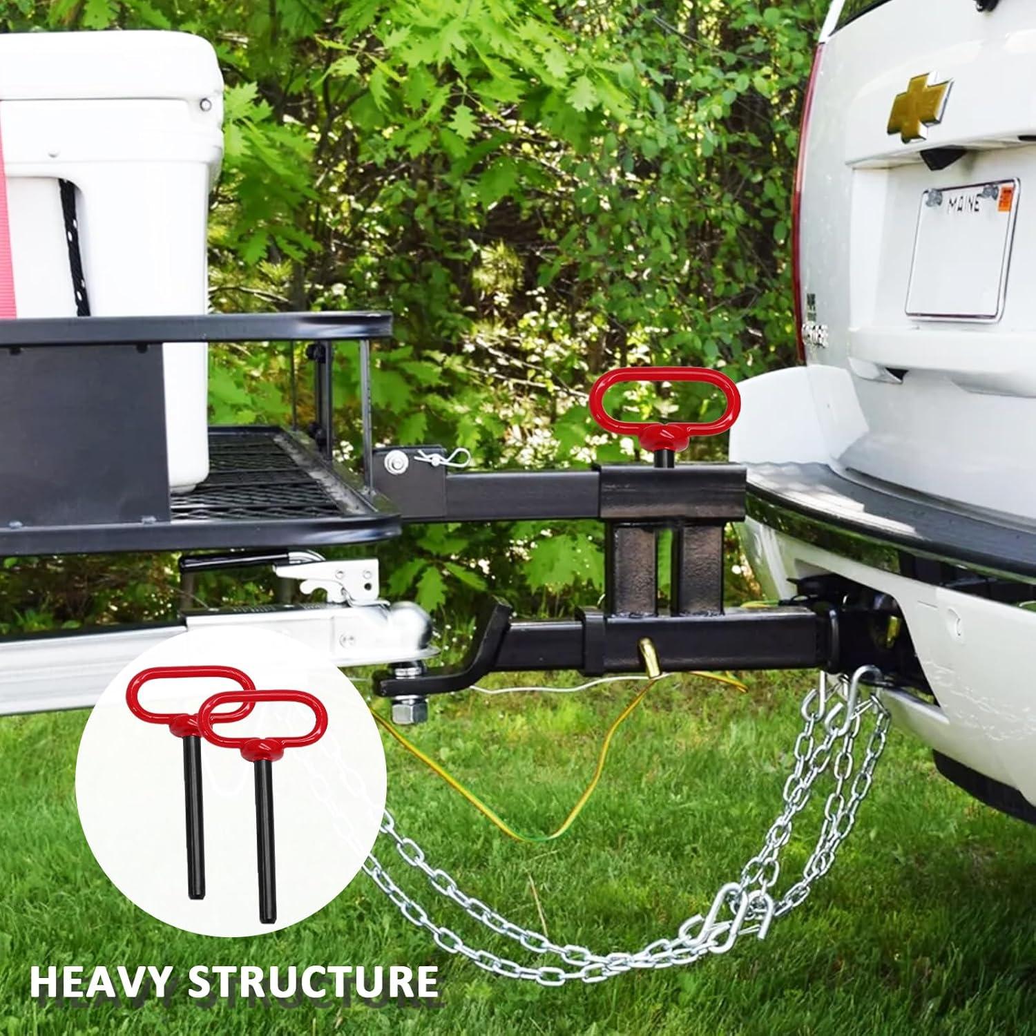 Pasador de Remolque Qjaiune 2 Pcs 3/8" x 10.16 cm Acero