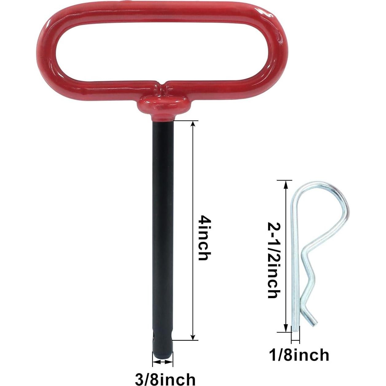 Pasador de Remolque y Clip R Moicstiy 10.16 cm Acero Rojo