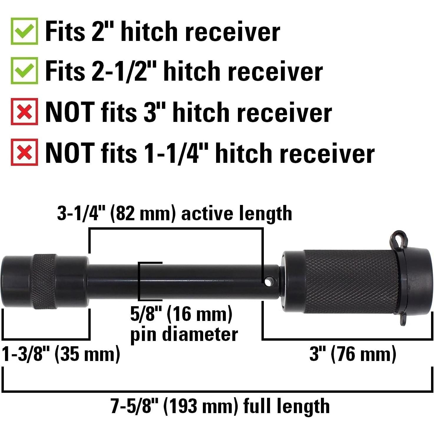 Cerradura de Enganche TowWorks 79631 5/8" Extra Largo