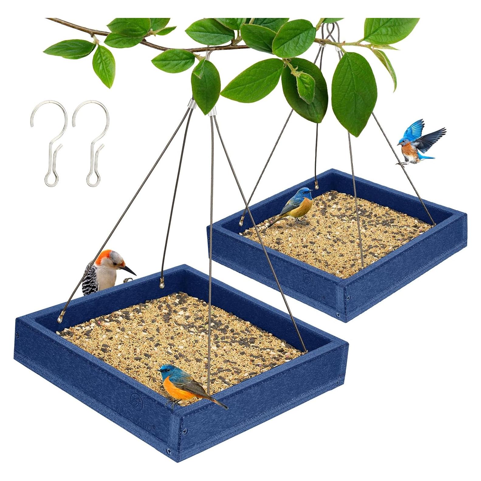 Bandeja Comedero para Aves Kingsyard 2 Pack Azul 1.59 kg