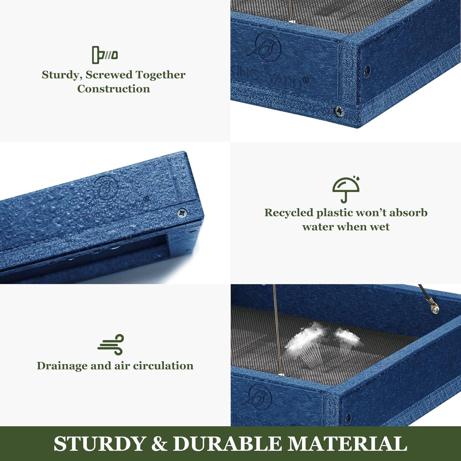 Bandeja Comedero para Aves Kingsyard 2 Pack Azul 1.59 kg