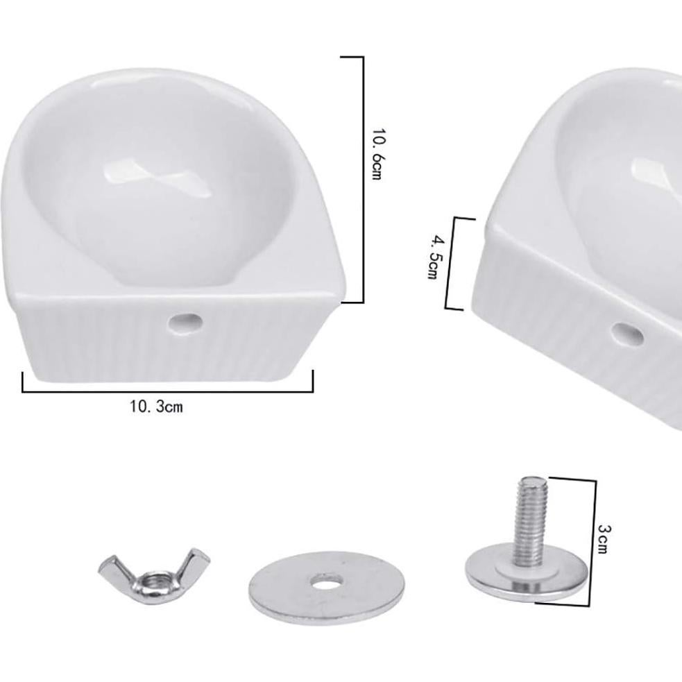 Tazón de Cerámica para Mascotas Pequeñas Gutongyuan M Blanco