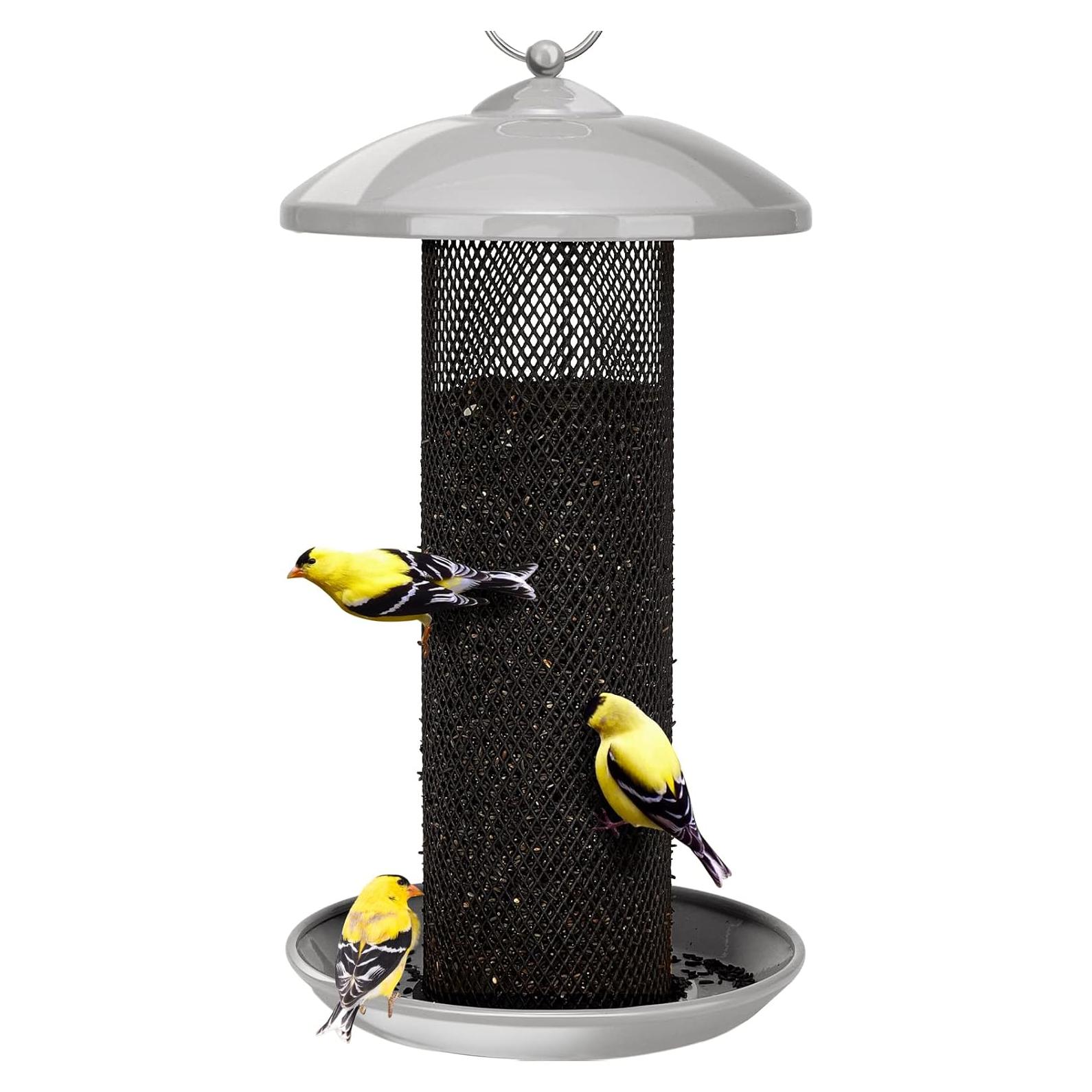 Comedero para Aves de Malla Metálica Kingsyard 1.13 kg Gris