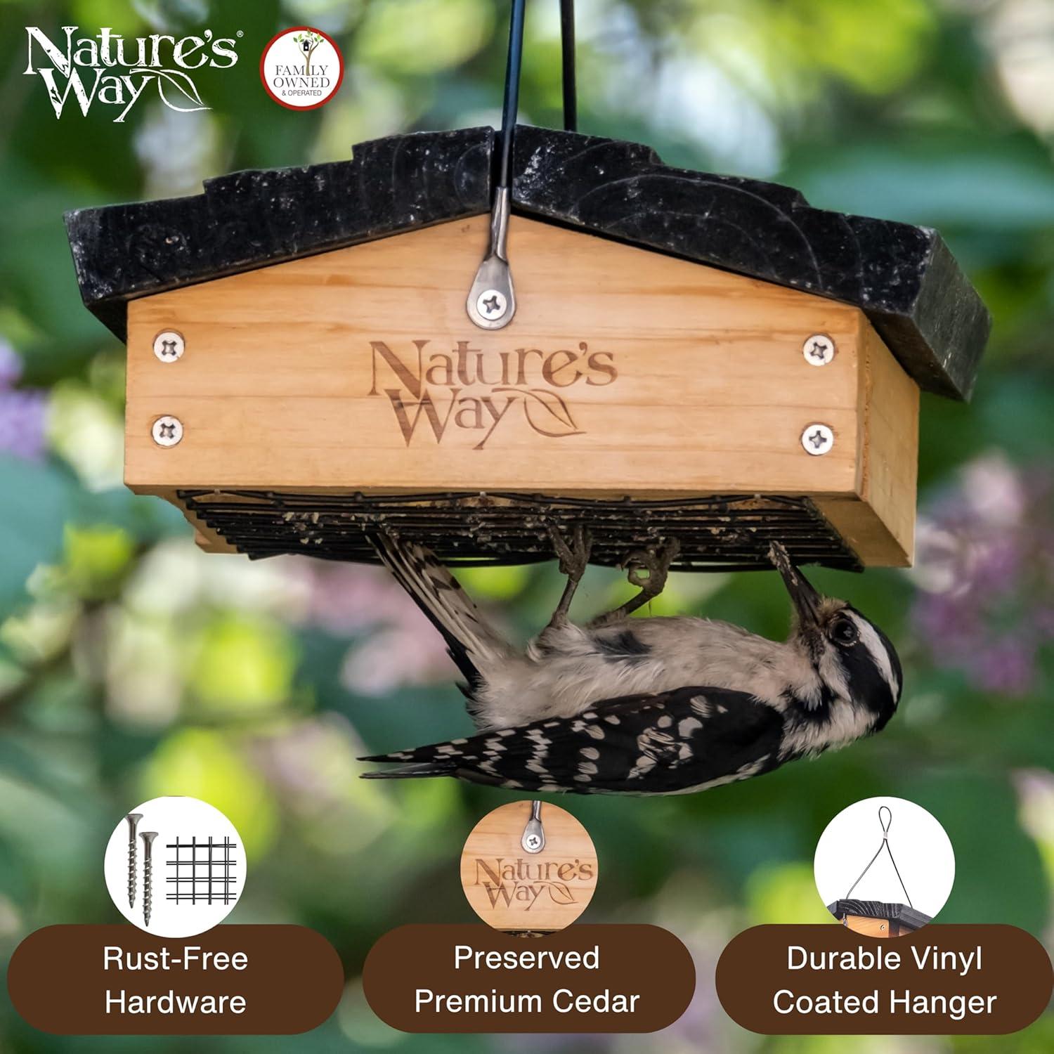 Alimentador de Suet Invertido Nature's Way CWF2 para Aves