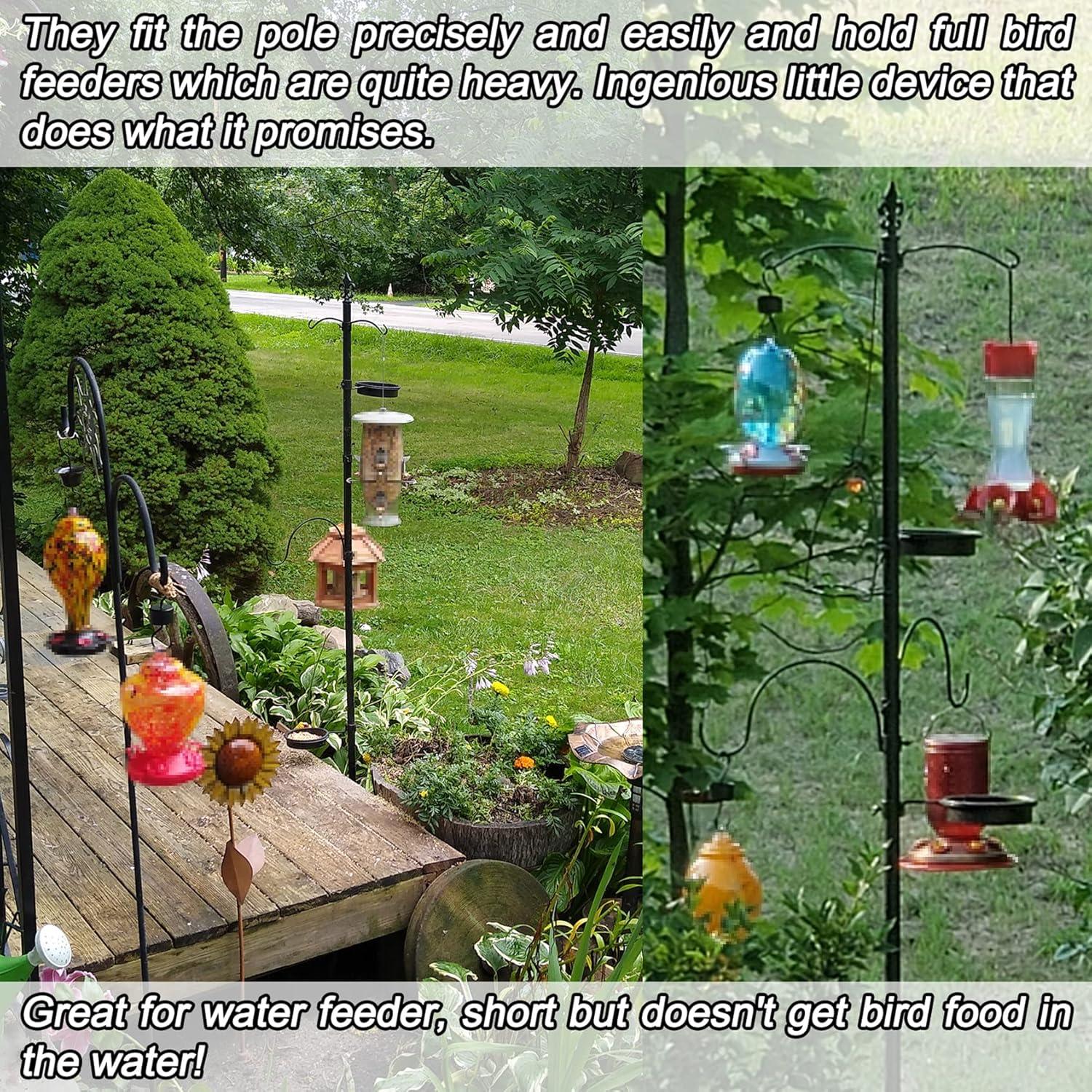 Ganchos para Comedero de Aves Anranmm - 2 Piezas de Acero Negro